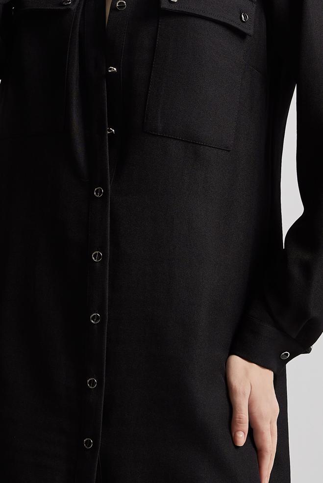 Tesettür giyim SİYAH GÖMLEK YAKA TUNİK 44815 - ALVİNA