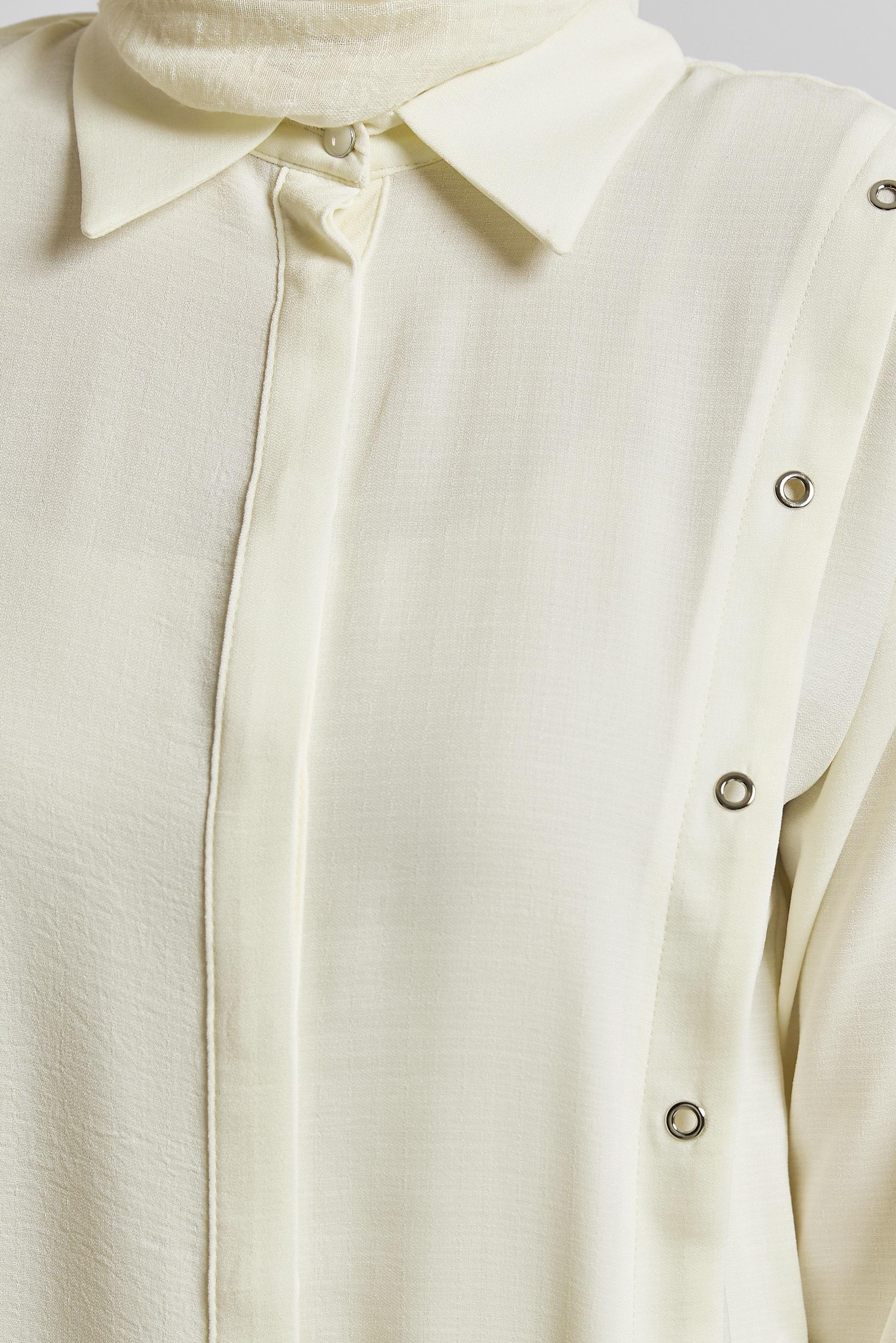 Tesettür giyim BEYAZ GÖMLEK YAKA TUNİK 45328