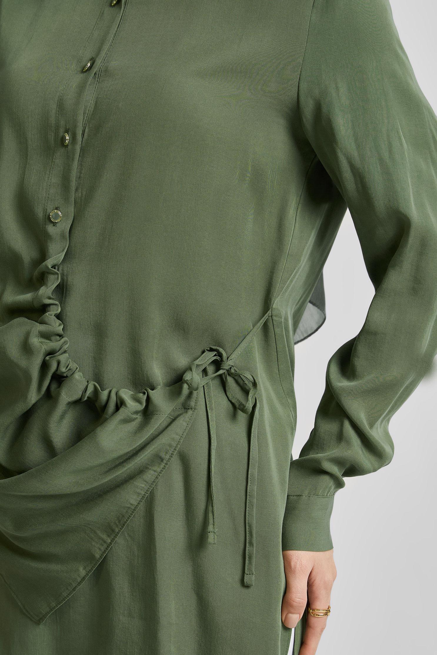 Tesettür giyim HAKİ BAĞLAMA DETAYLI TUNİK 45352