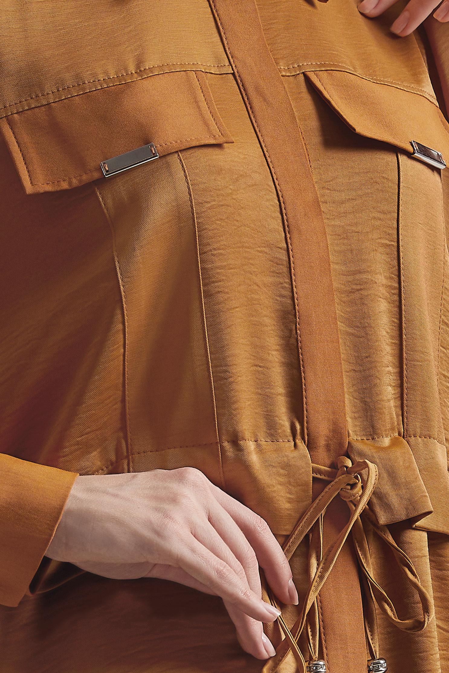 Tesettür giyim SARI BELİ BAĞCIKLI TUNİK 45361