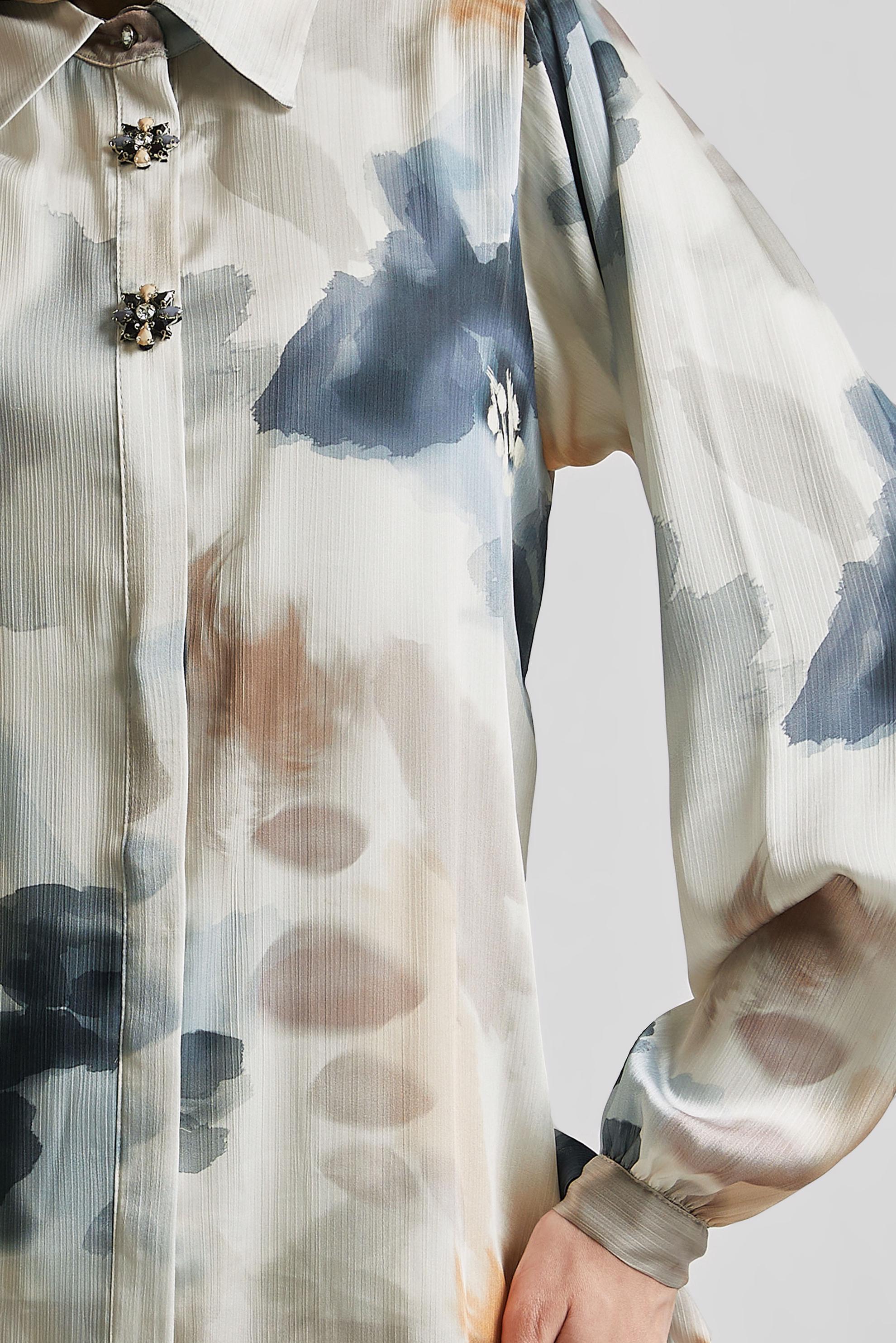 Tesettür giyim SİYAH DESENLİ PAMUKLU TUNİK 45399