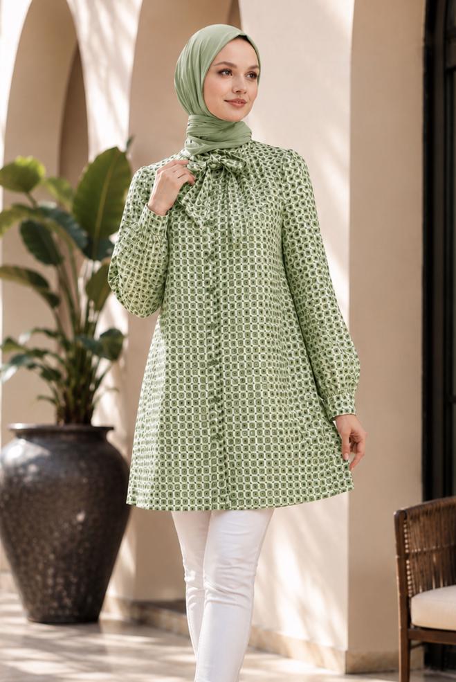 Vêtements hijab KAKI 45400 NEPTÜN 11410 TUNİK 38-44 TEK 40 - ALVİNA