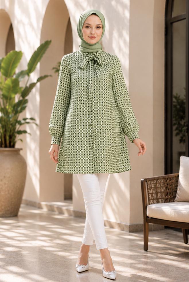 Vêtements hijab KAKI 45400 NEPTÜN 11410 TUNİK 38-44 TEK 40 - ALVİNA