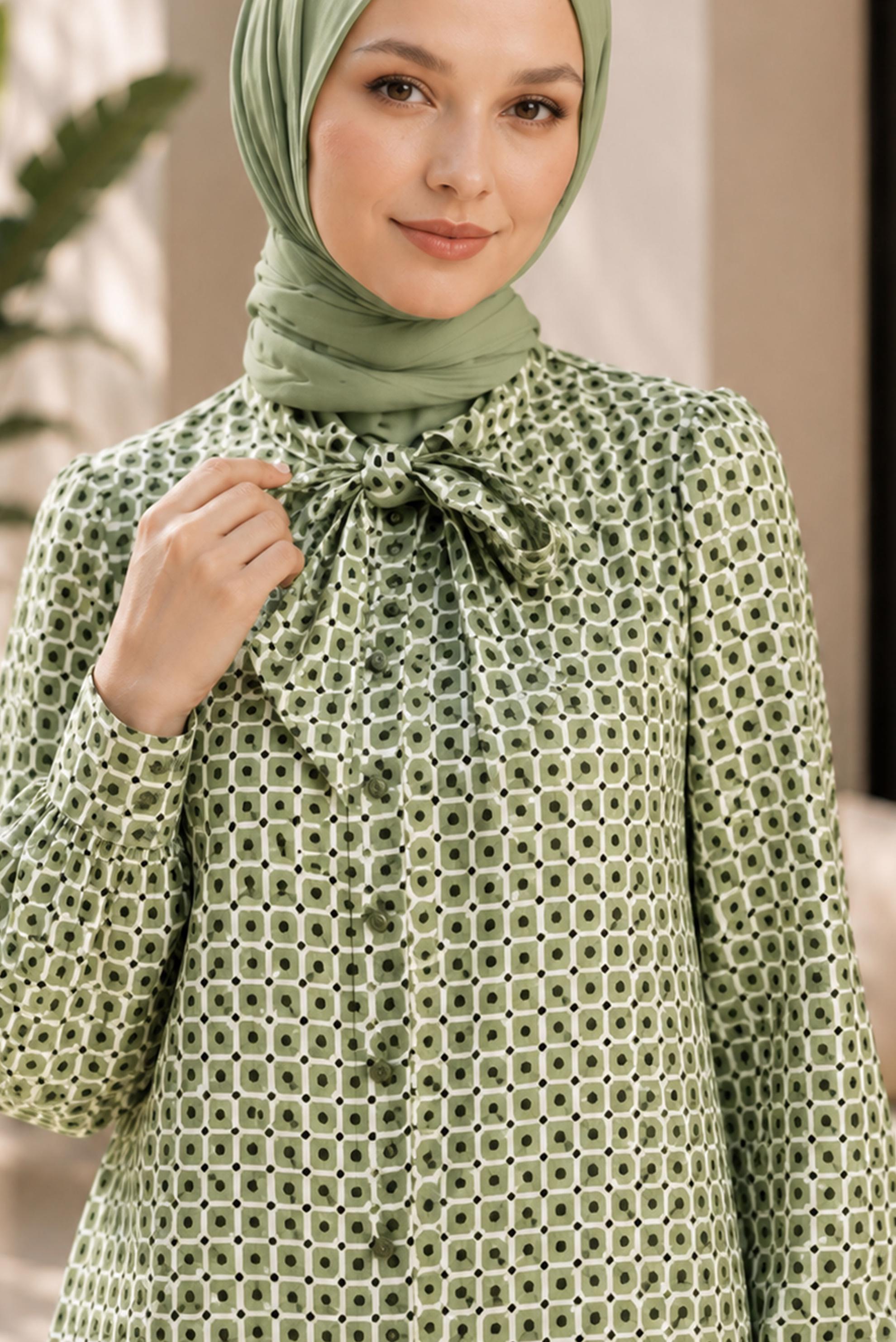Vêtements hijab KAKI 45400 NEPTÜN 11410 TUNİK 38-44 TEK 40