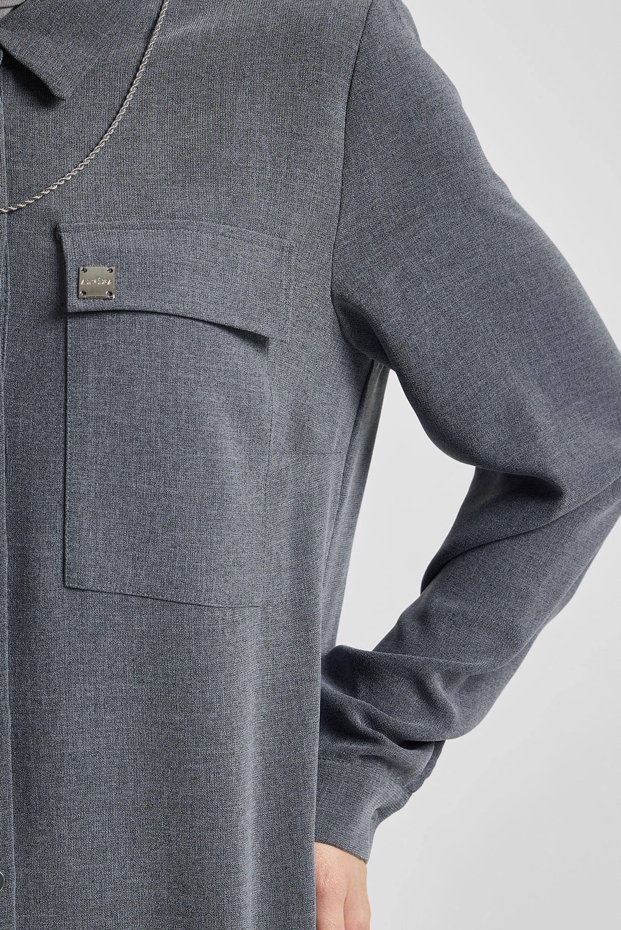 Tesettür giyim GRİ UZUN TUNİK 45414