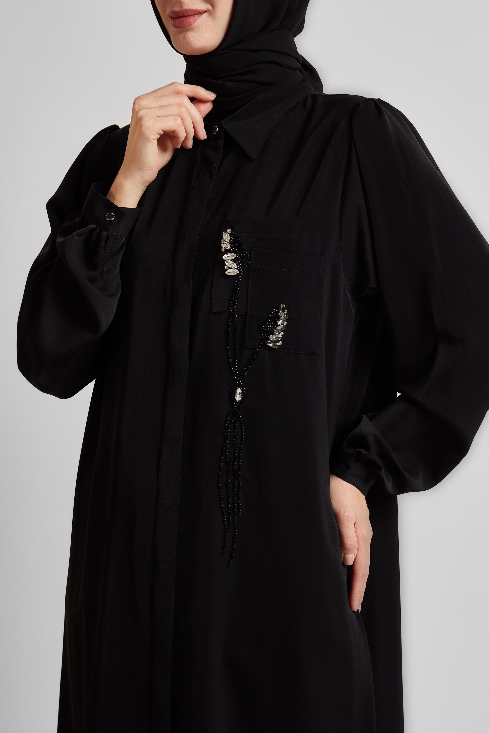 Tesettür giyim SİYAH UZUN TUNİK 45423