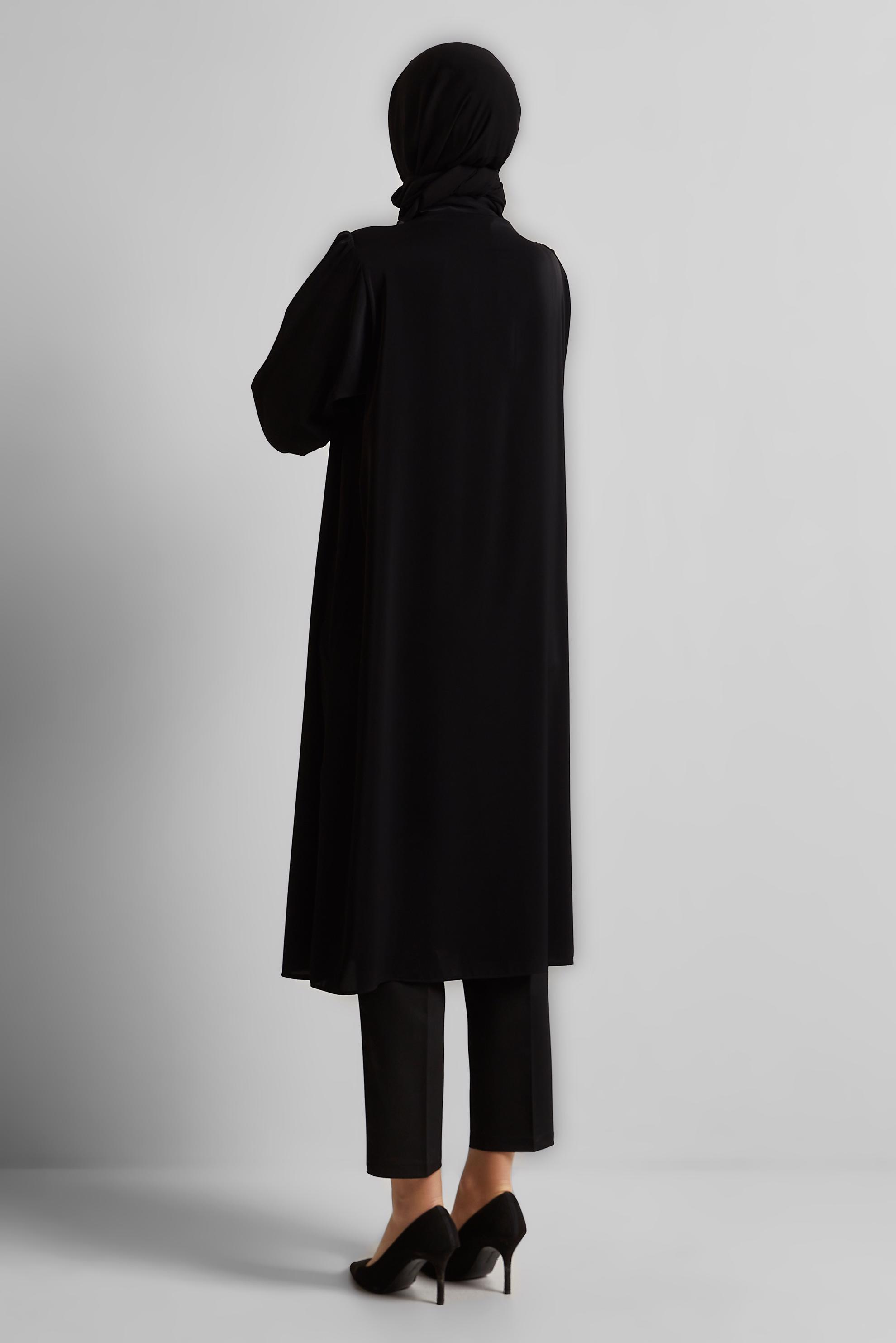 Tesettür giyim SİYAH UZUN TUNİK 45423