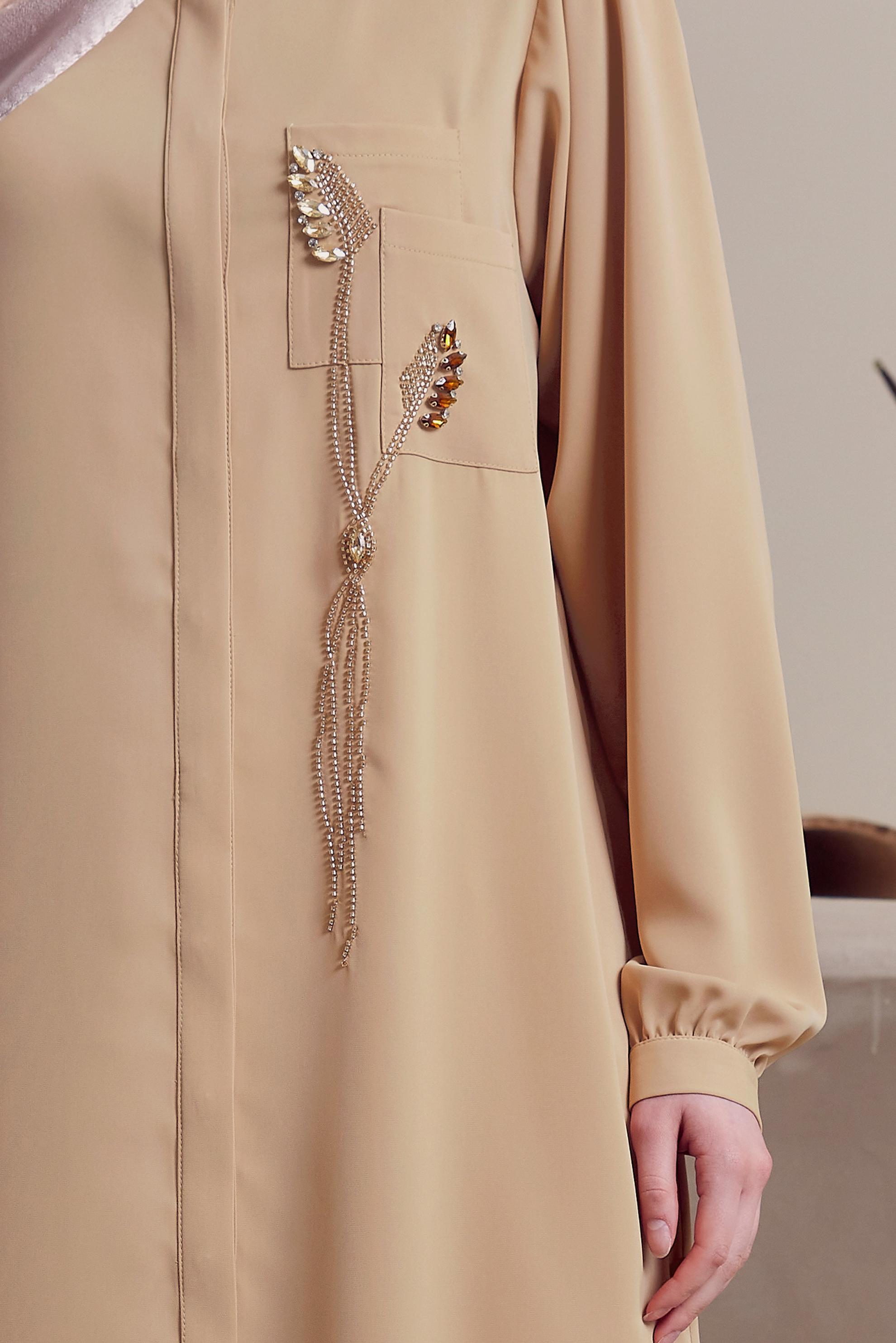 Vêtements hijab BRUN TUNIQUE LONGUE 45423