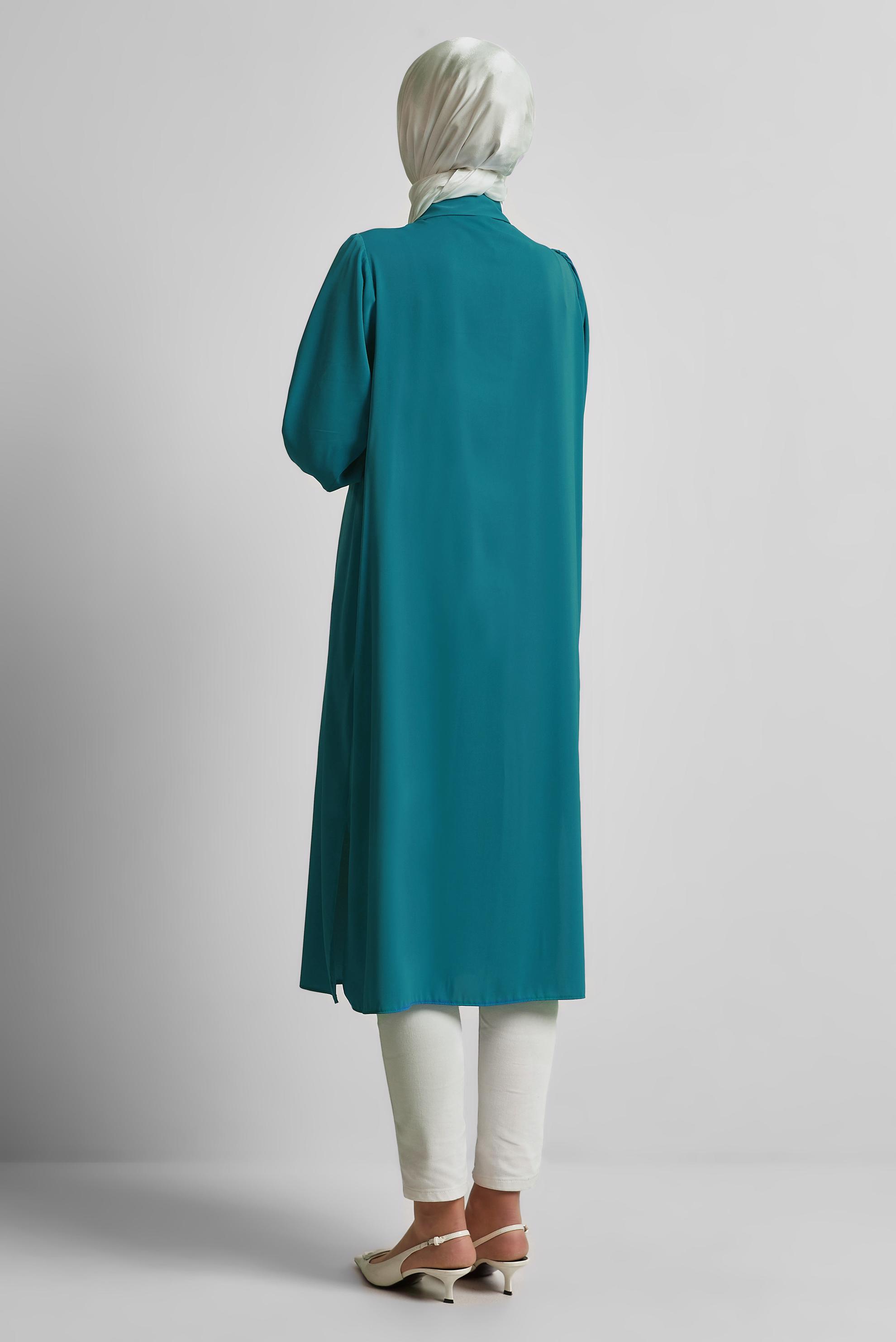 Hijab clothing BLUE LONG TUNIC 45423