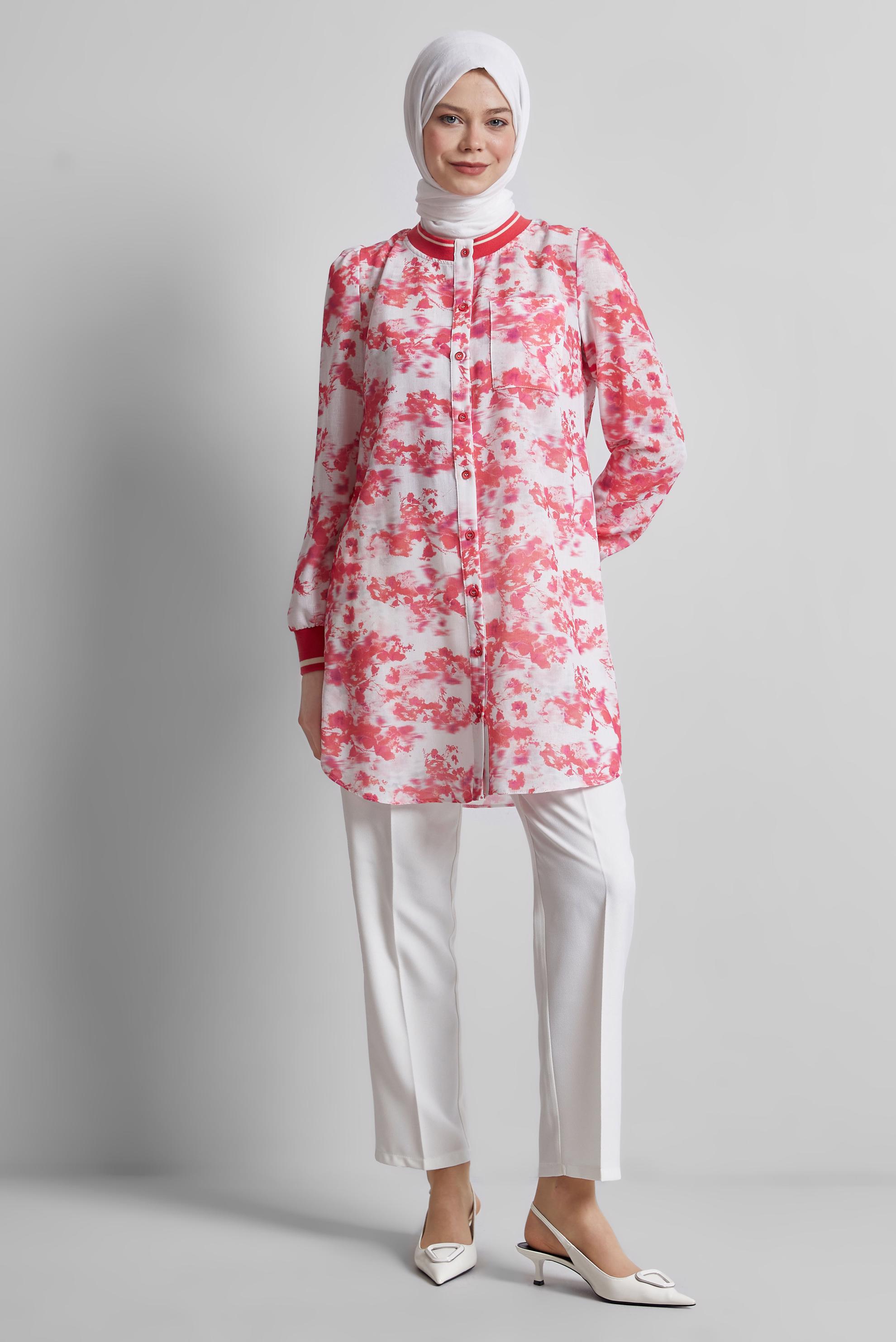 Vêtements hijab CORAIL TUNIQUE À MOTIFS 45424
