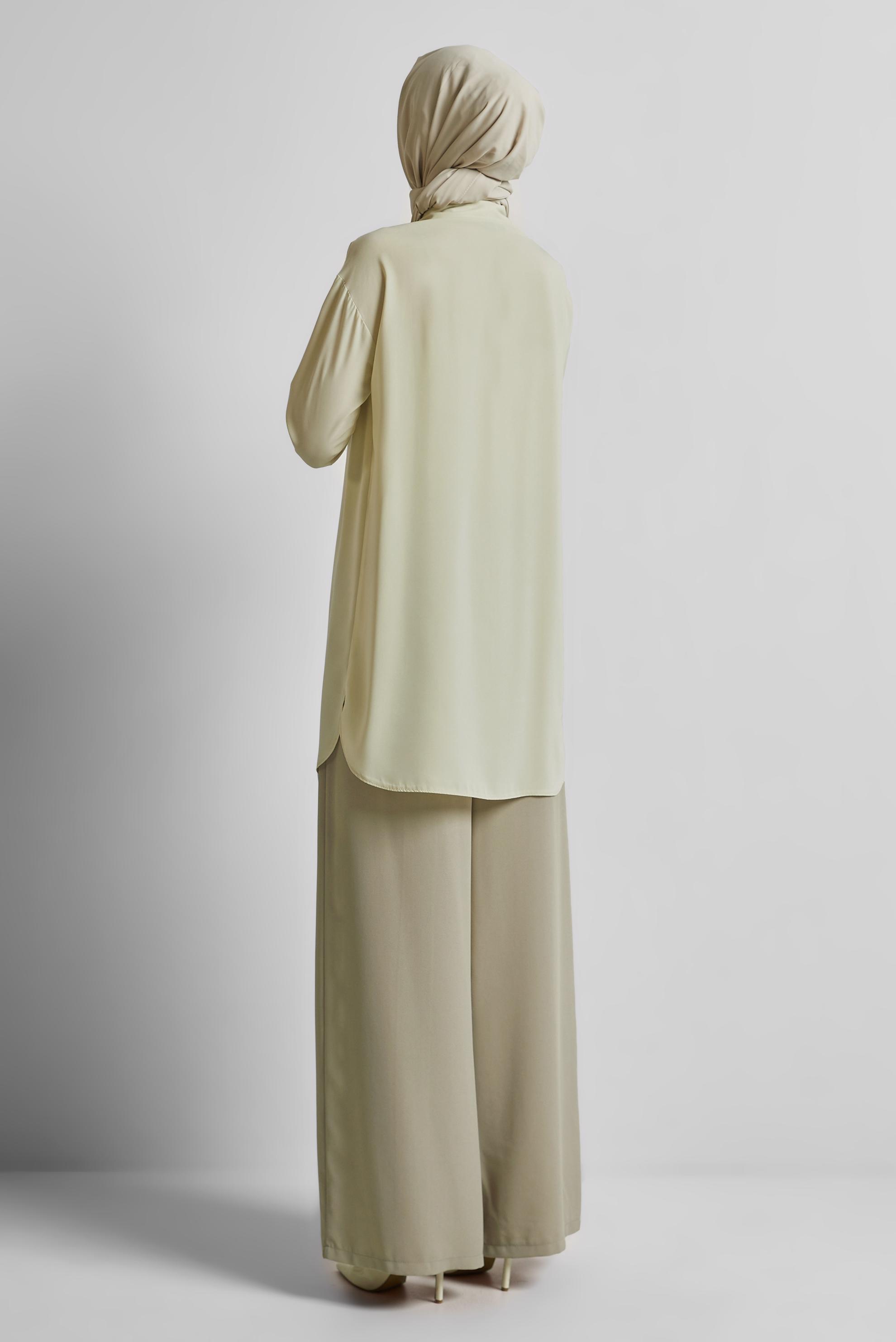 Tesettür giyim BEJ TAŞ BASKILI TUNİK 45456