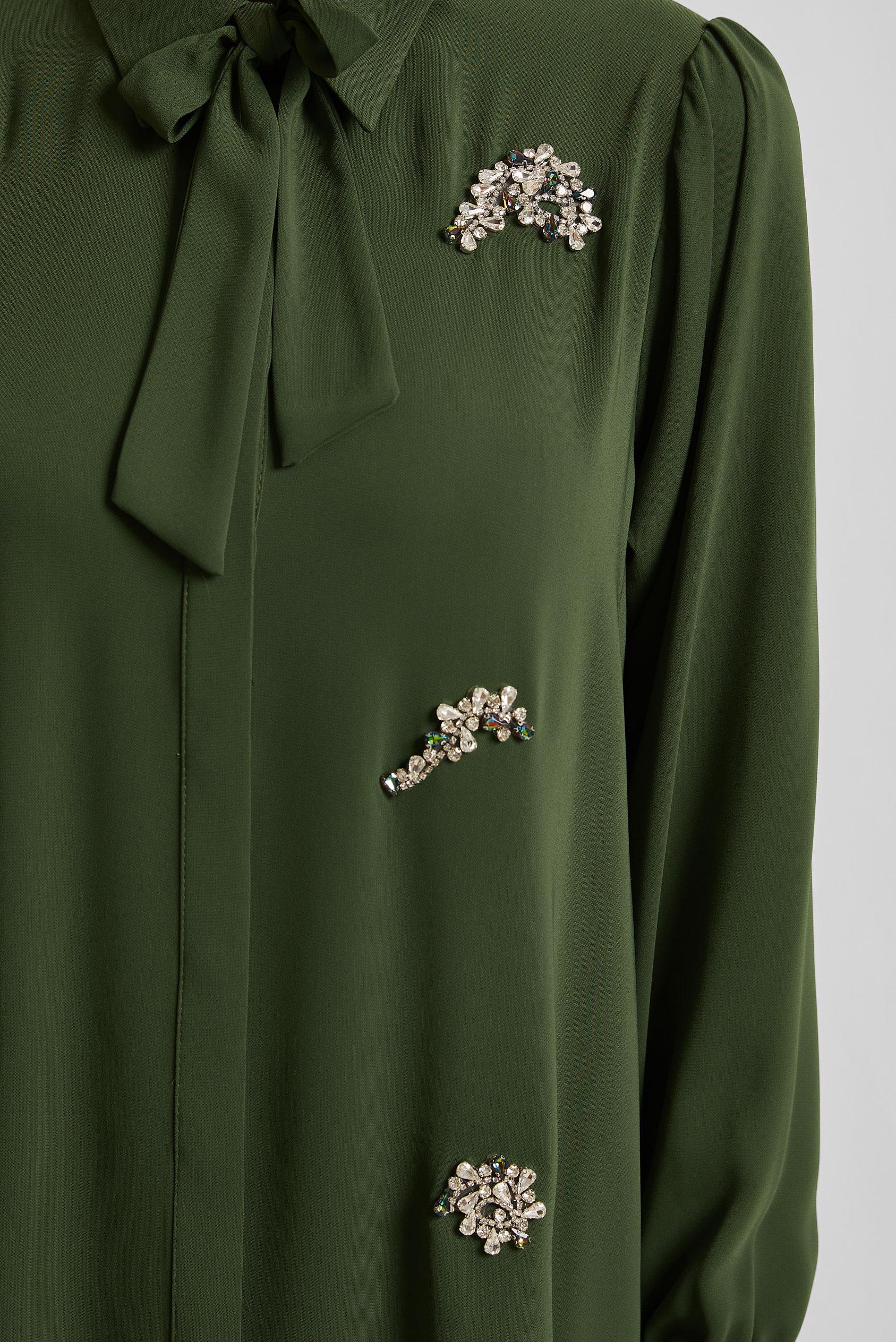 Tesettür giyim HAKİ TAŞ BASKILI TUNİK 45487