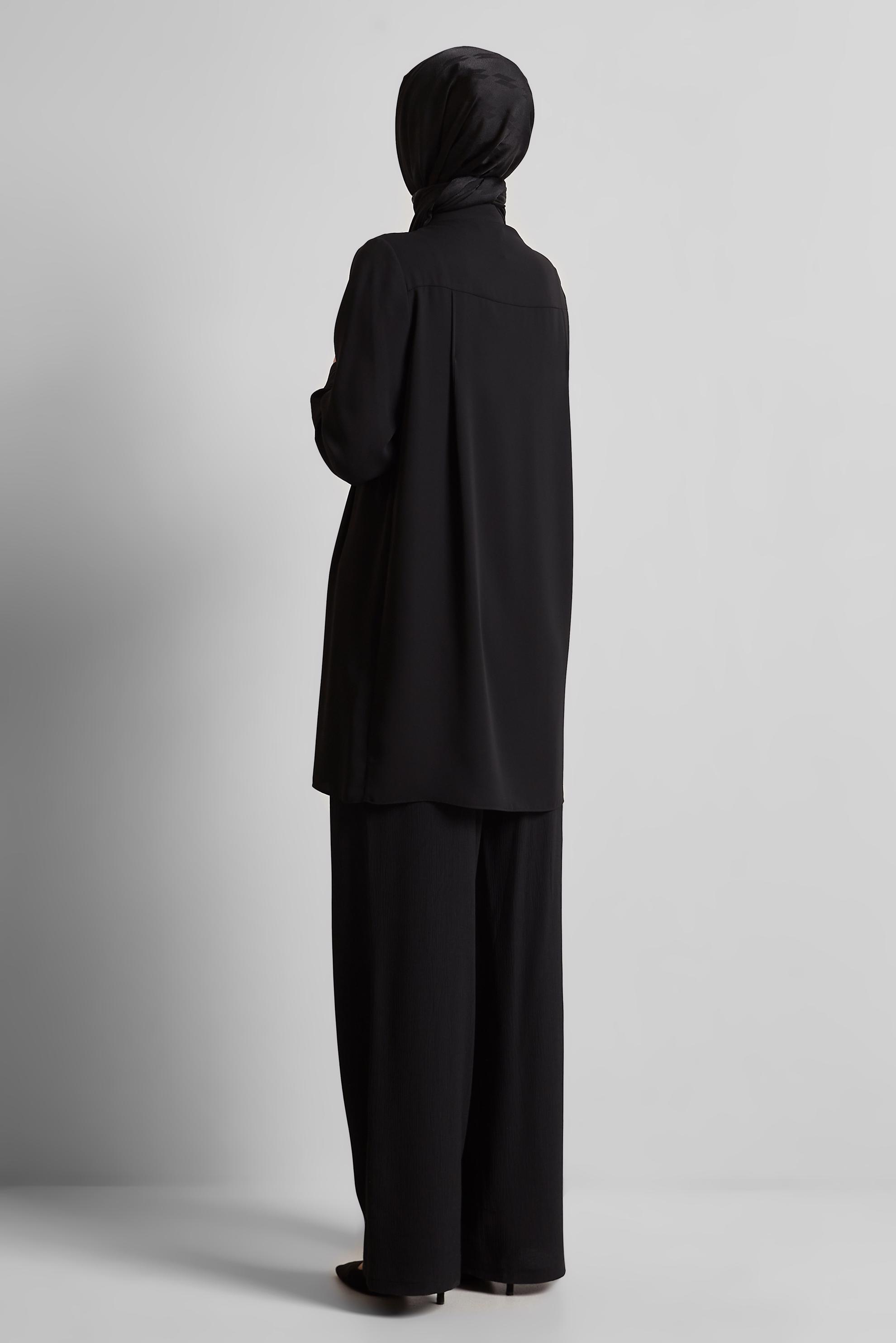 Tesettür giyim SİYAH BONCUK DETAYLI TUNİK 45494