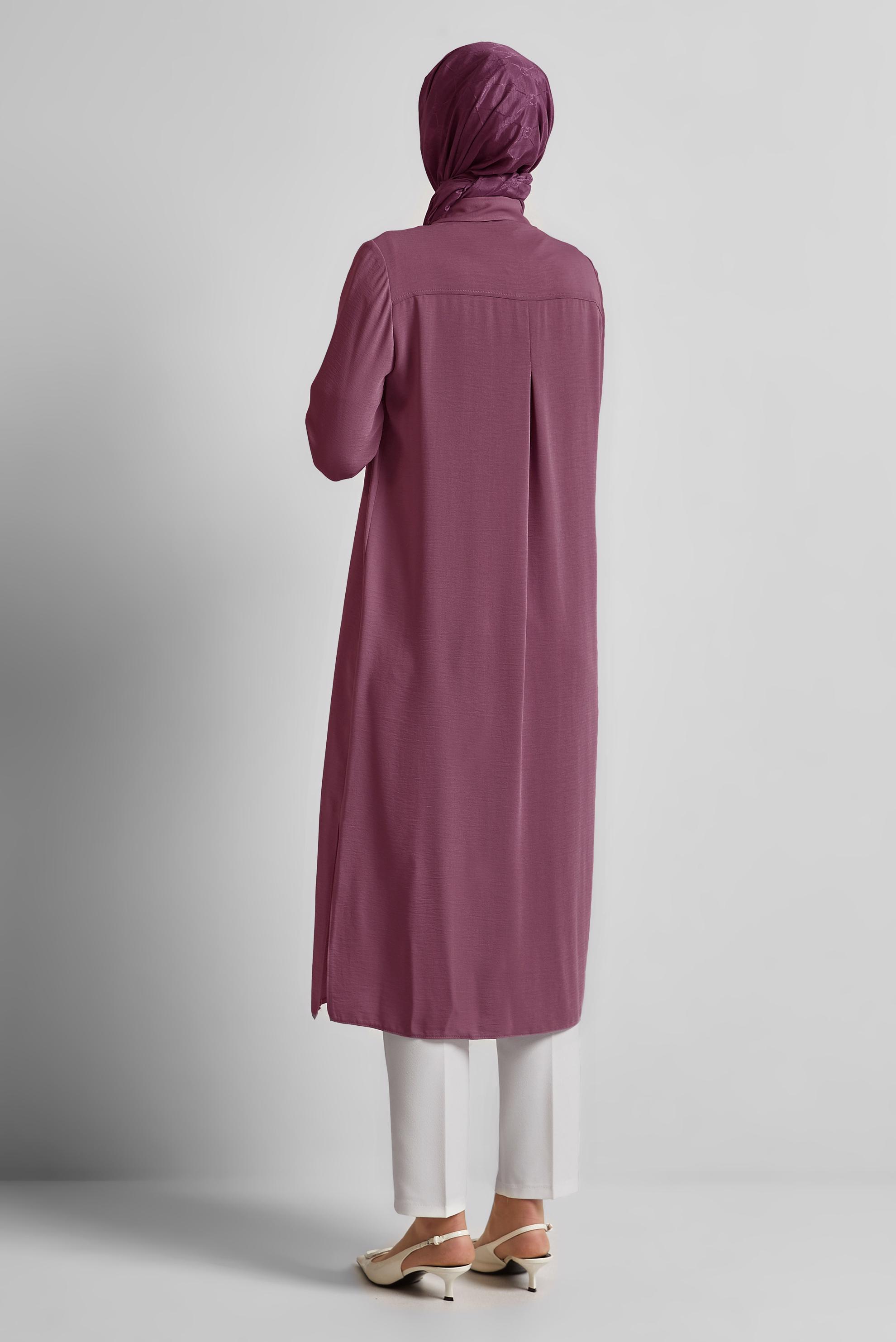 Vêtements hijab ROSE TUNIQUE LONGUE FENTE 45532