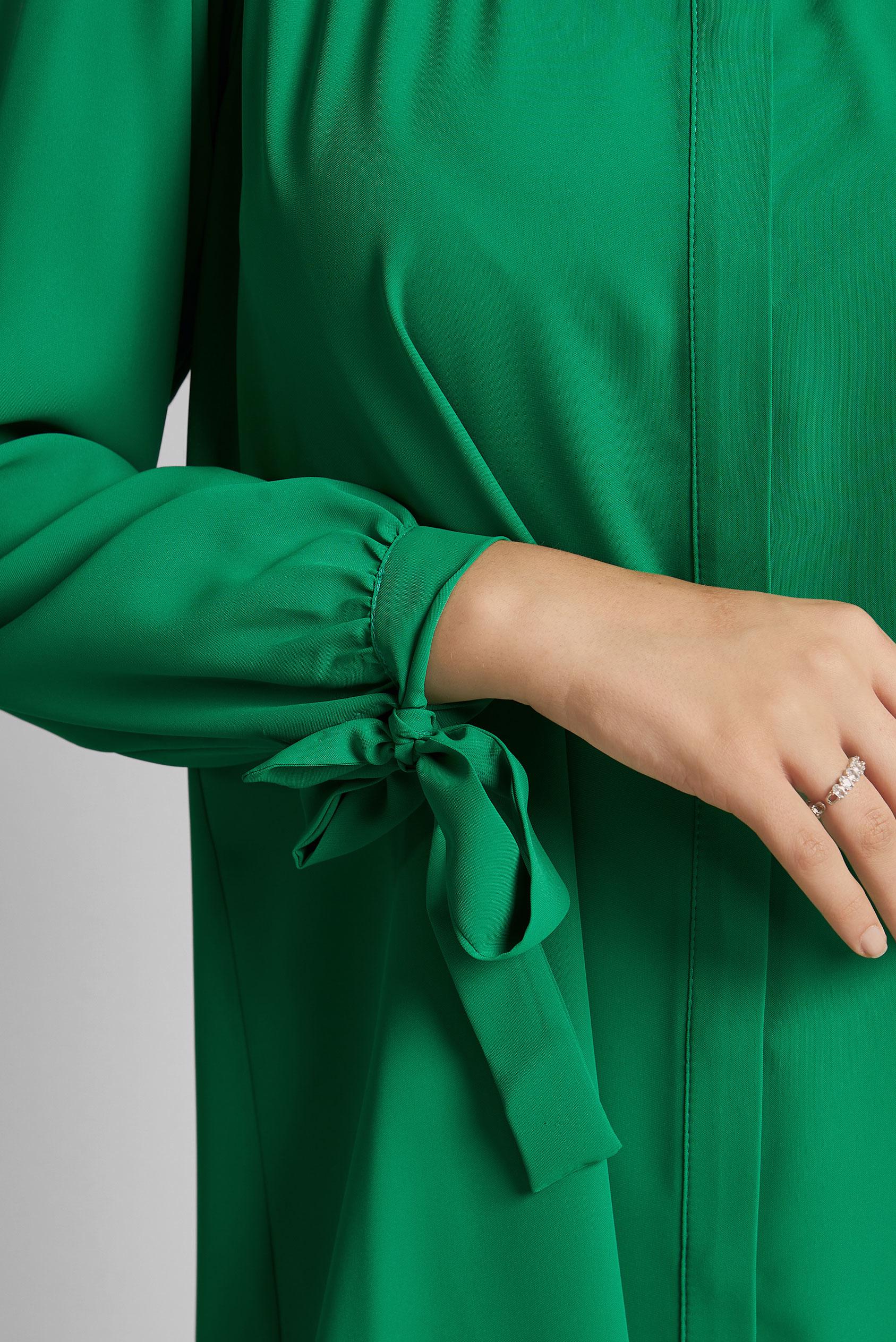 Tesettür giyim YEŞİL BAĞLAMA DETAYLI TUNİK 45534