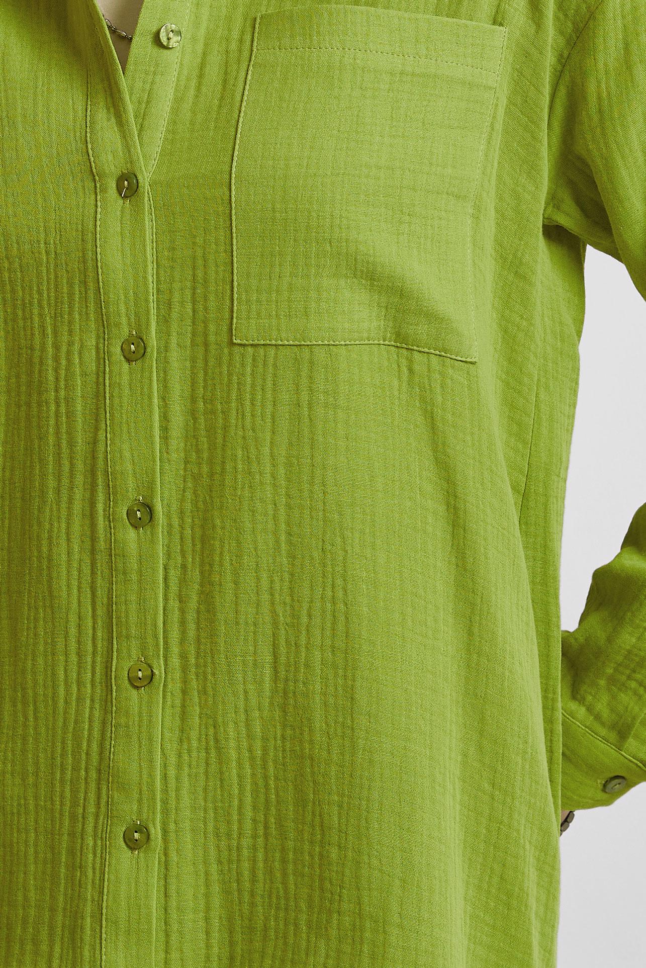 Tesettür giyim YEŞİL PAMUKLU MÜSLİN TUNİK 45654