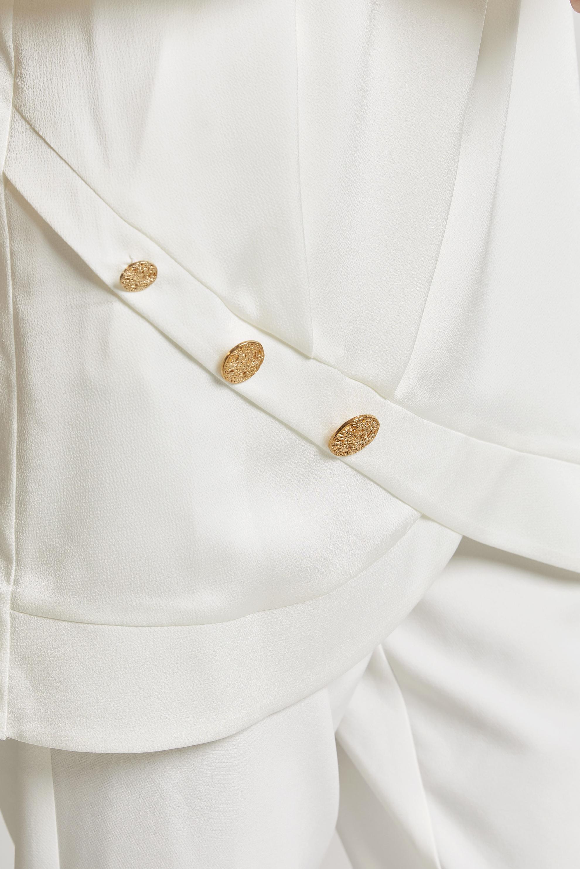 Tesettür giyim BEYAZ ASİMETRİK KESİM TUNİK 45679