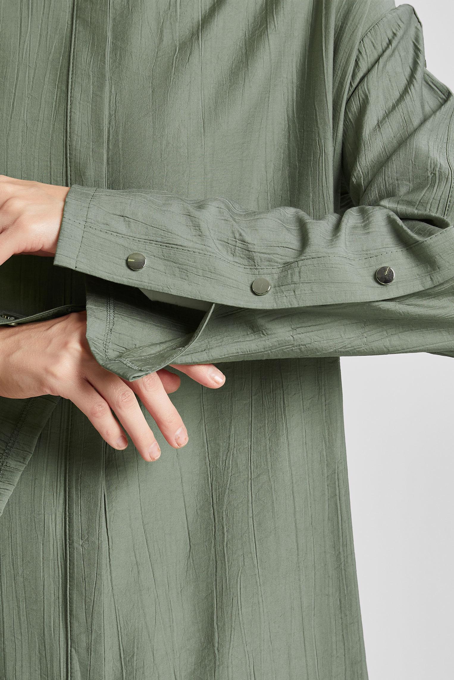 Tesettür giyim HAKİ ÇITÇIT DETAYLI TUNİK 45681