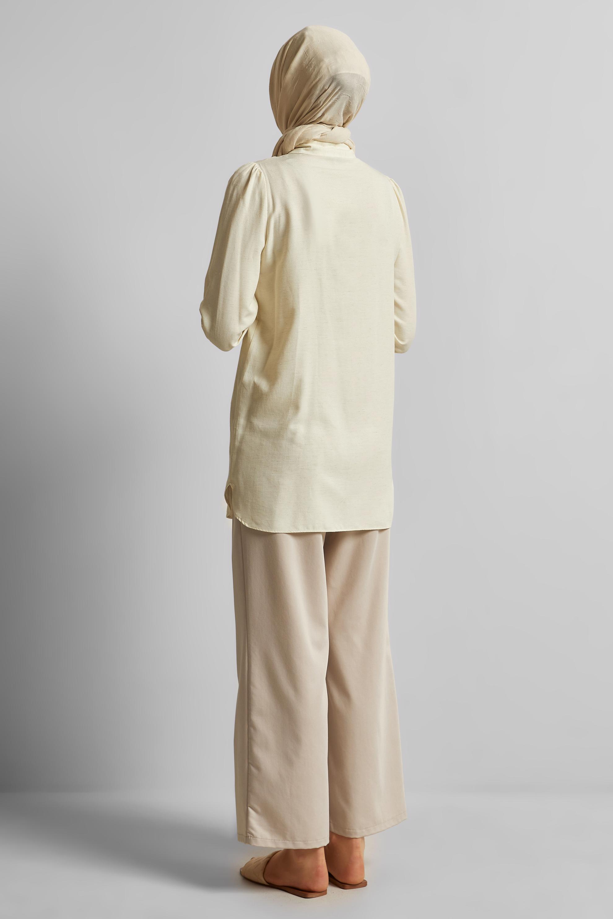 Vêtements hijab ÉCRUE TUNIQUE AÉROBIE EN LIN 45716