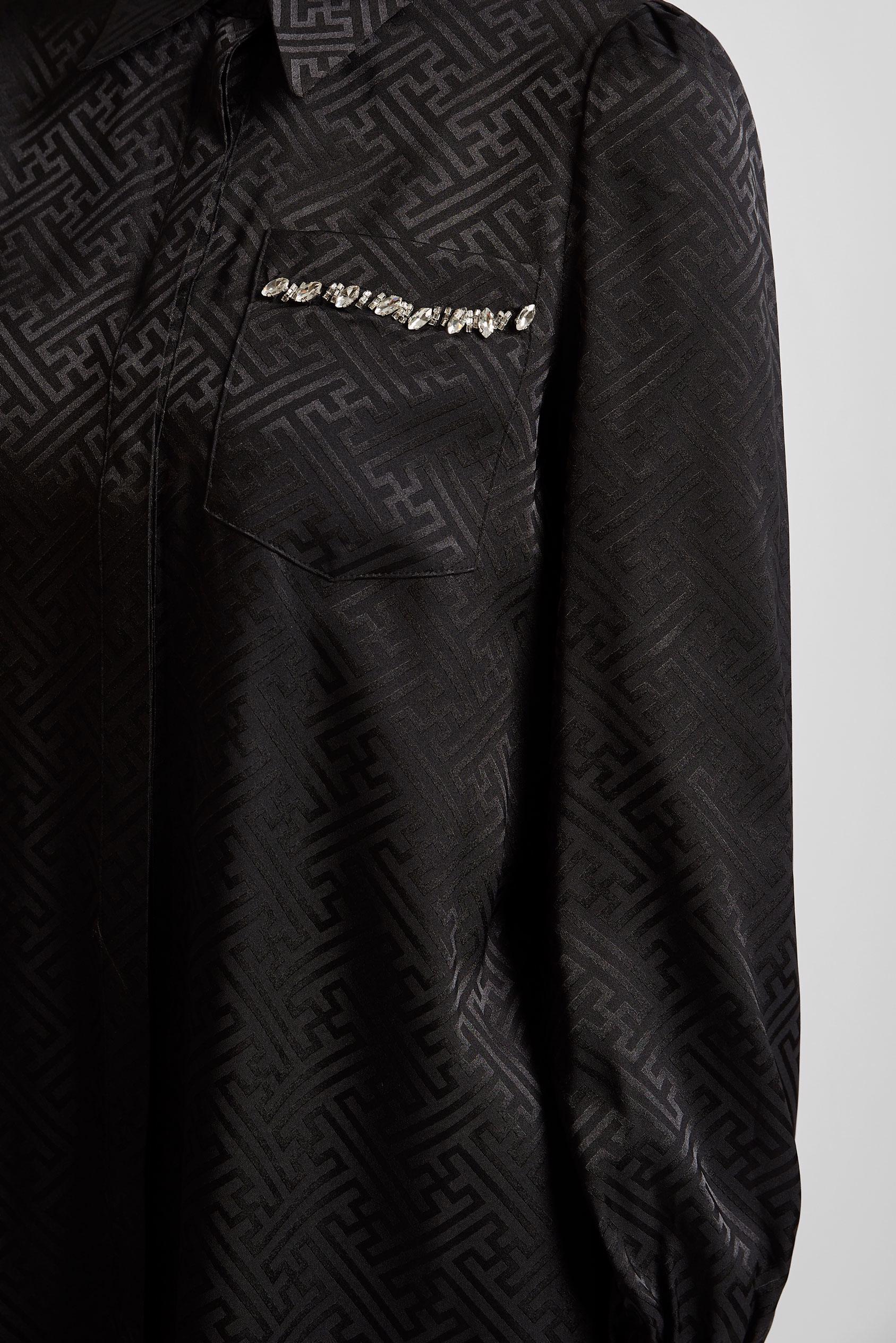 Tesettür giyim SİYAH SATEN JAKAR TUNİK 45724