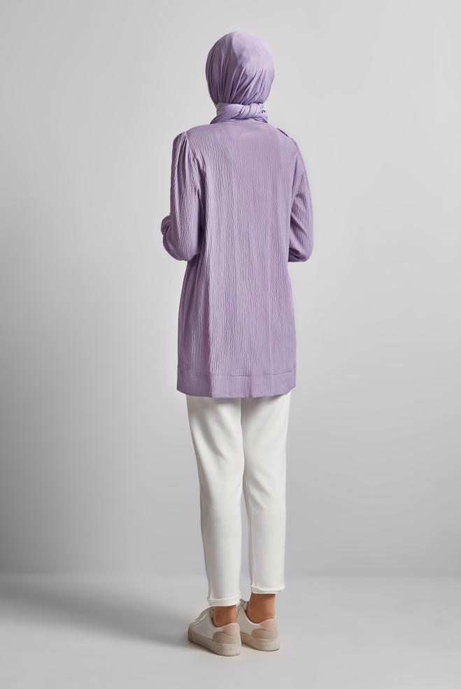 Hijab-Kleidung DAMSON TUNIKA MIT KNOPFDETAIL 45731 - ALVİNA