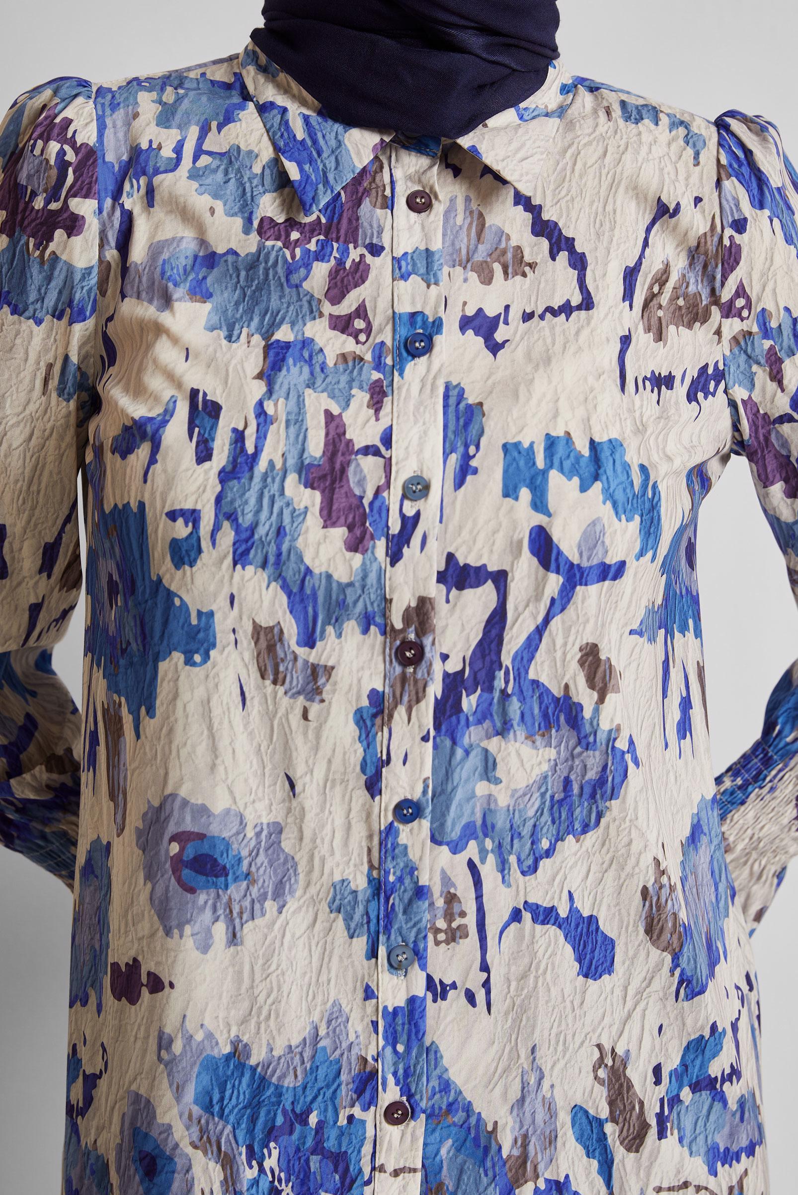 Tesettür giyim LACİVERT DESENLİ TUNİK 45748