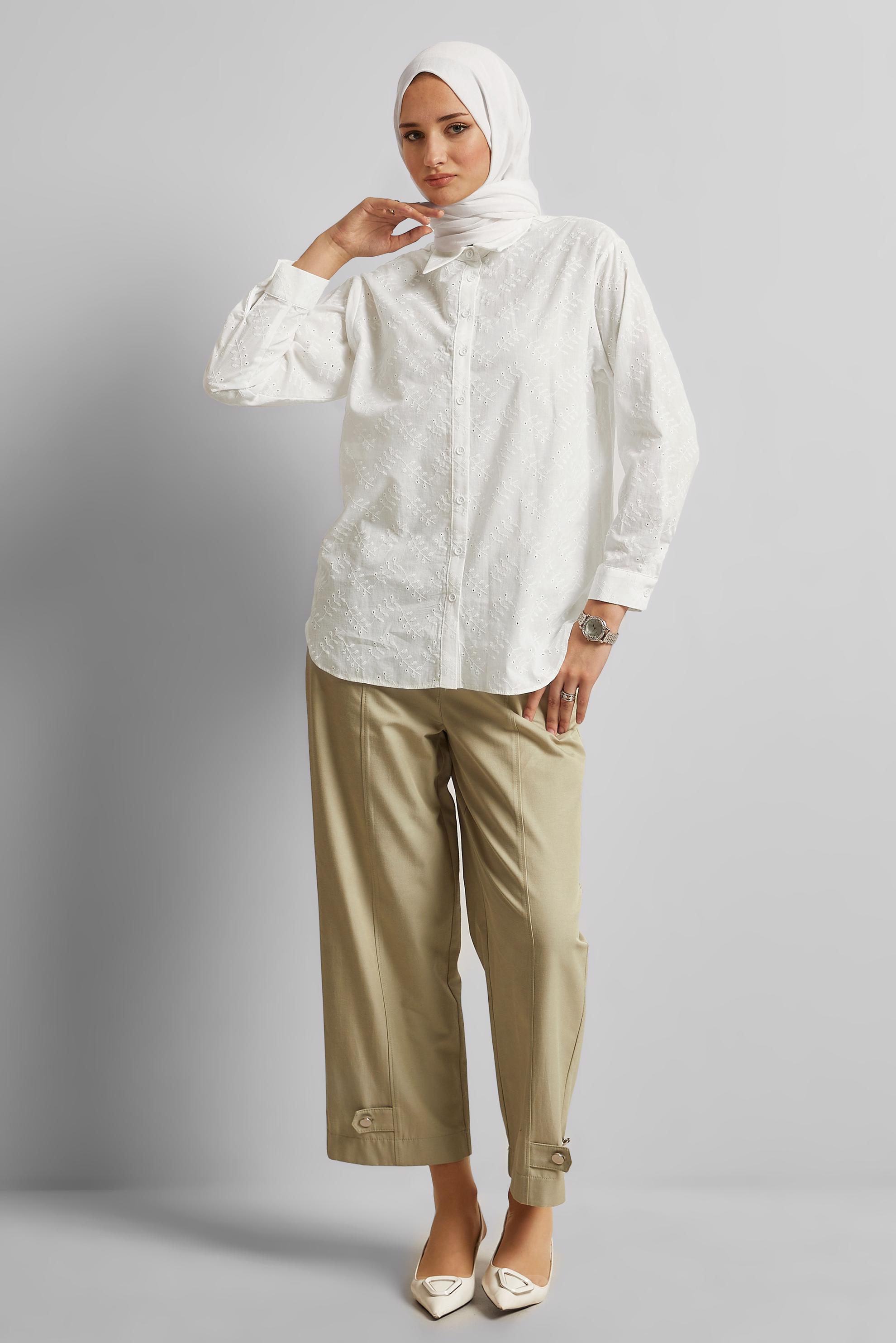 Hijab clothing WHITE 45773 BRODE 1012 TUNİK 38-46 TEK 40