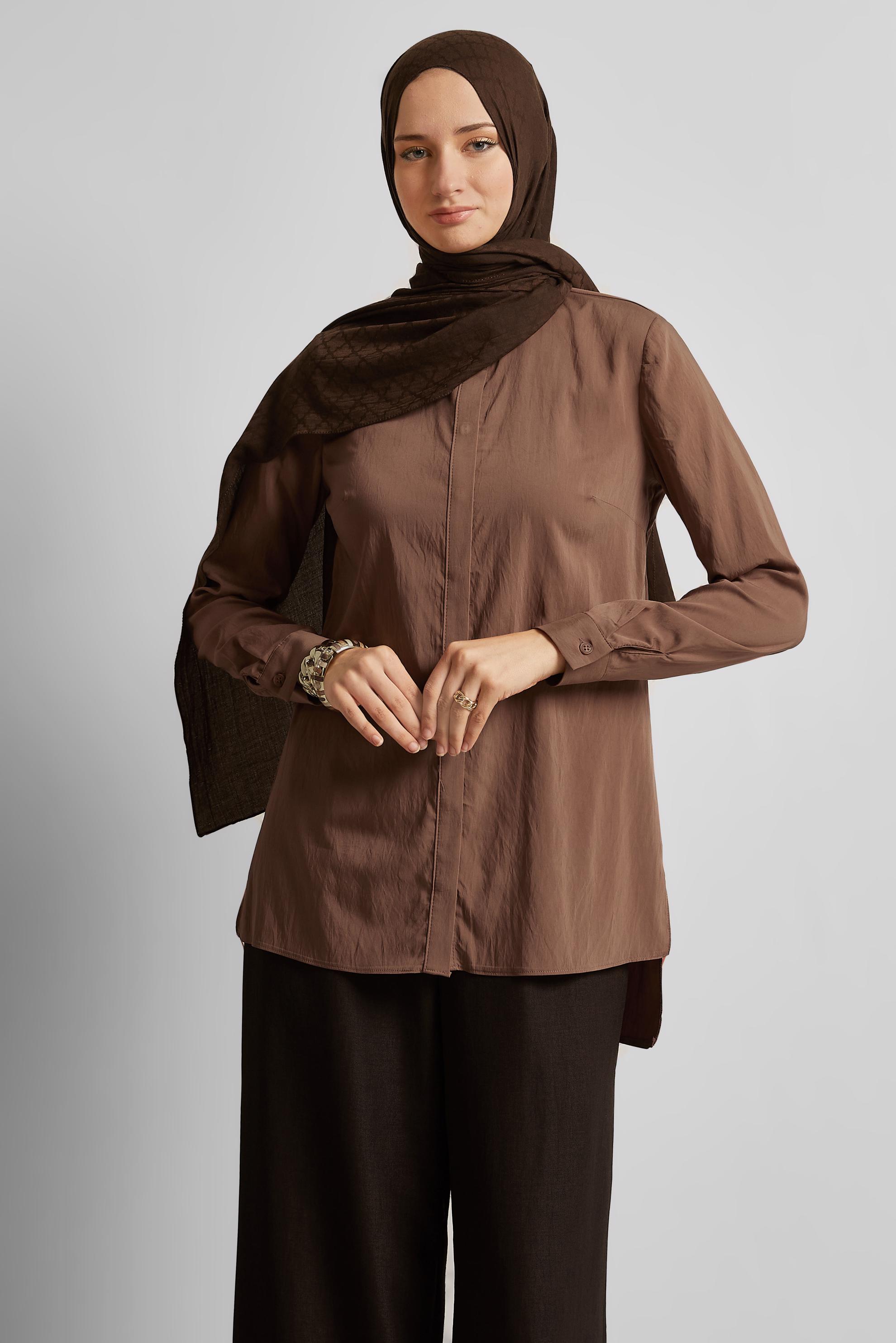 Vêtements hijab TABA TUNIQUE COL CHEMISE 45774