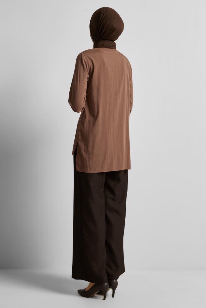 Vêtements hijab TABA TUNIQUE COL CHEMISE 45774 - ALVİNA