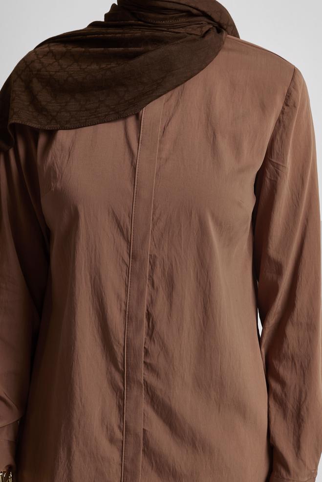 Vêtements hijab TABA TUNIQUE COL CHEMISE 45774 - ALVİNA