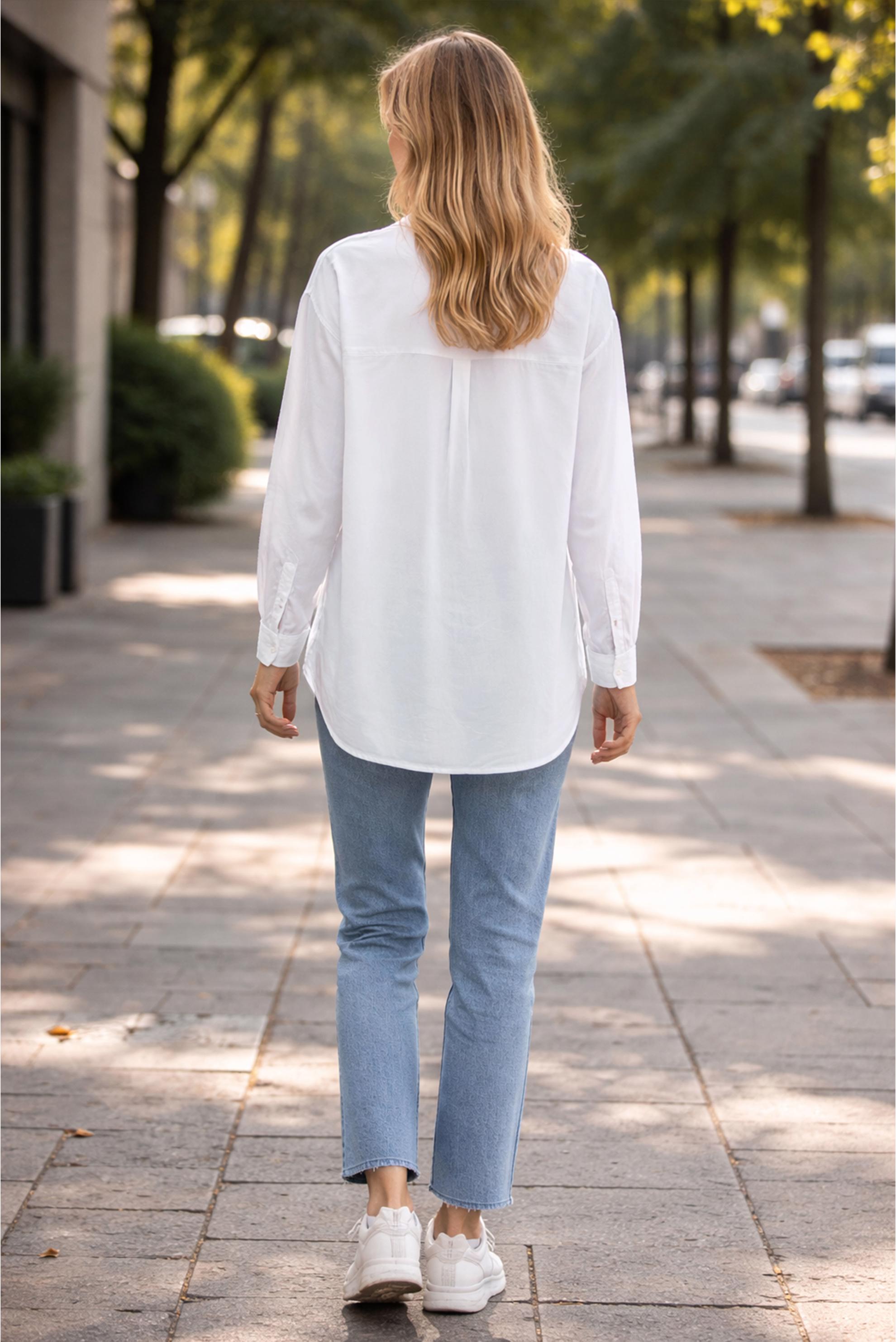 Hijab clothing WHITE SHIRT COLLAR TUNIC 45778