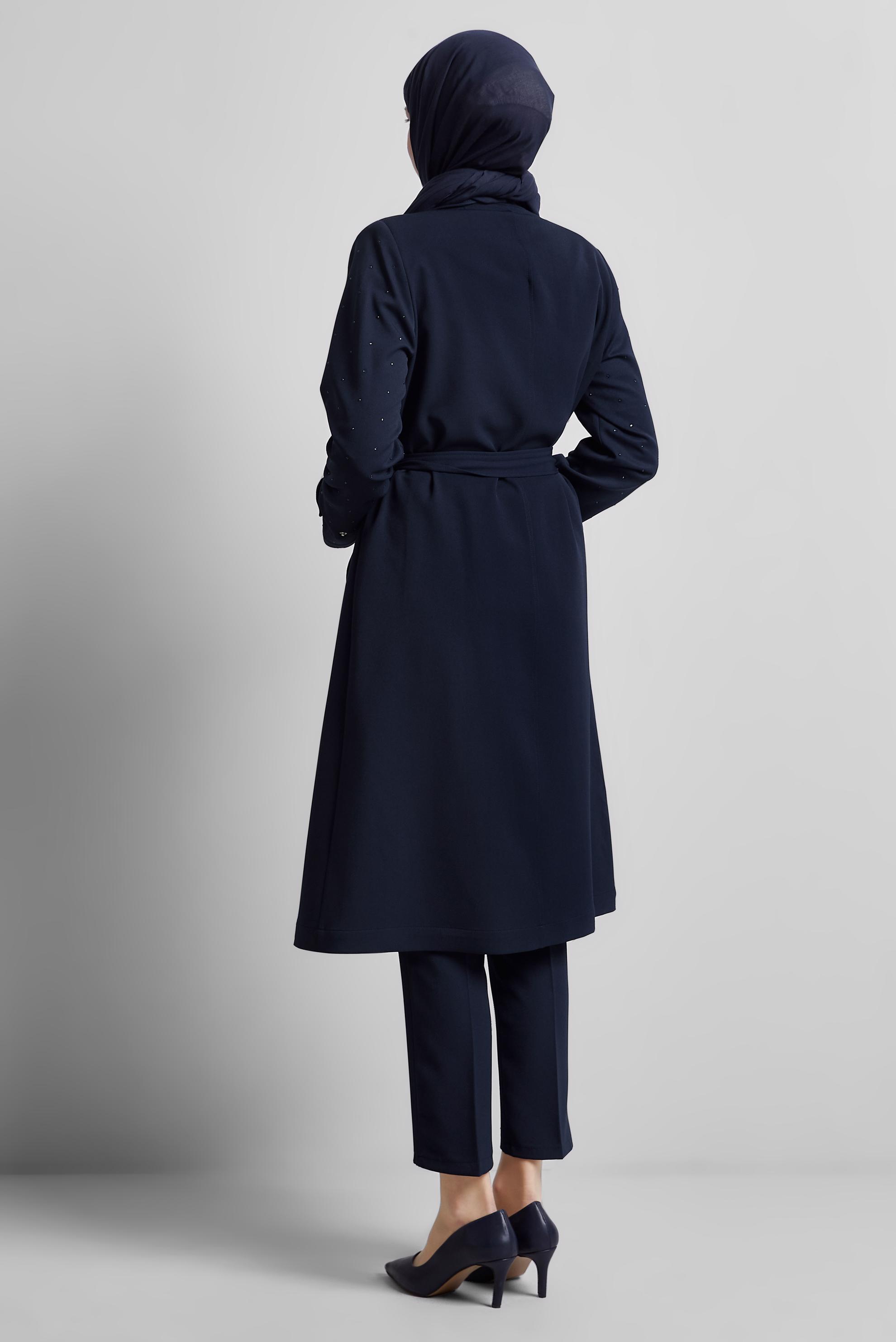 Vêtements hijab BLEU MARINE TRENCH-COAT CEINTURÉ 10950