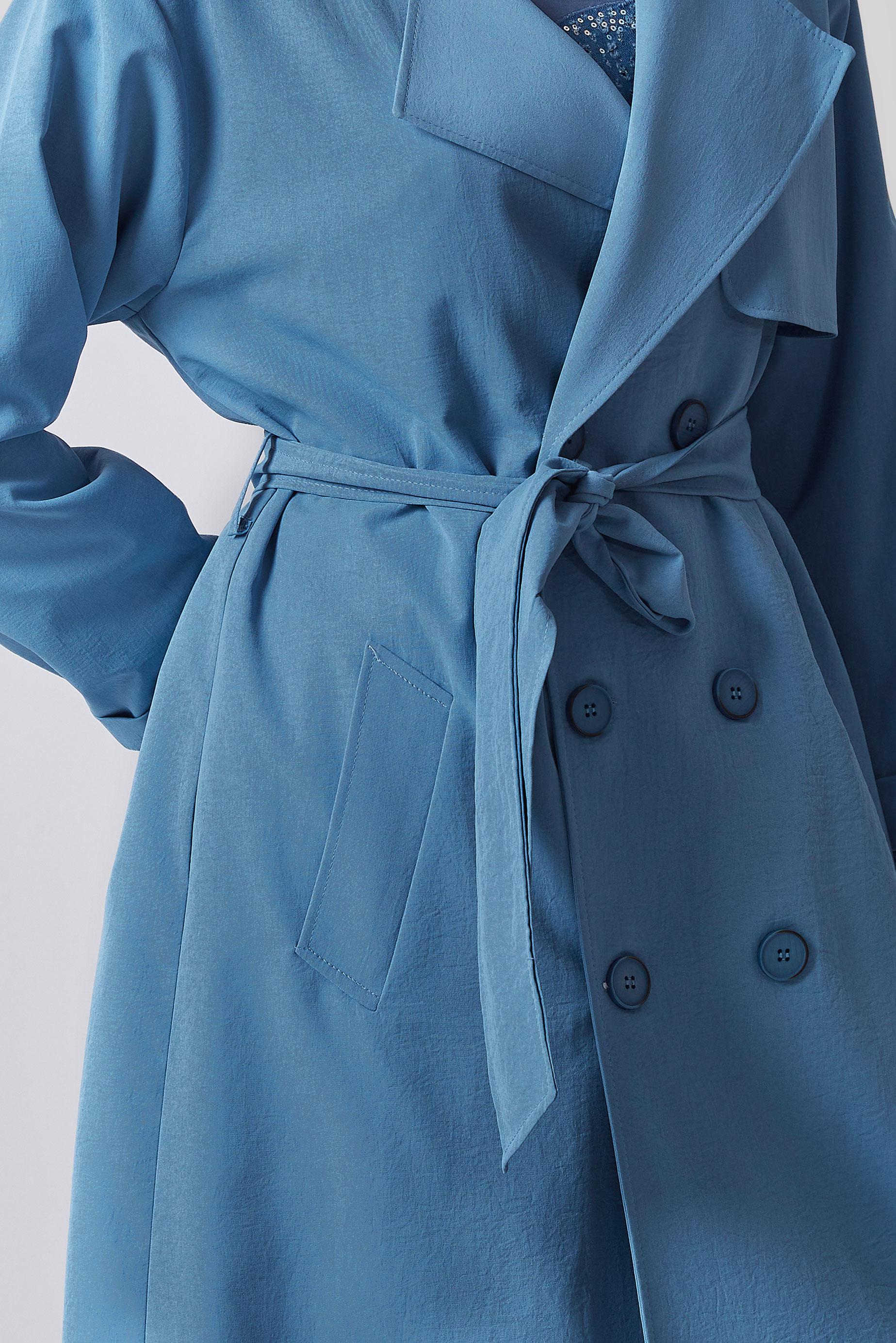 Vêtements hijab BLEU TRENCH-COAT CEINTURÉ 10953
