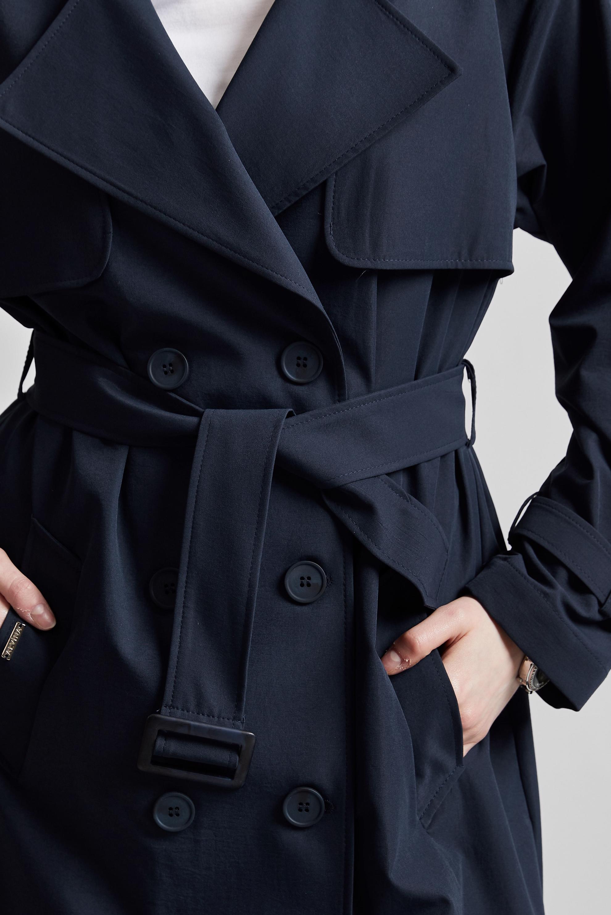 Tesettür giyim LACİVERT KUŞAKLI TRENÇKOT 10957