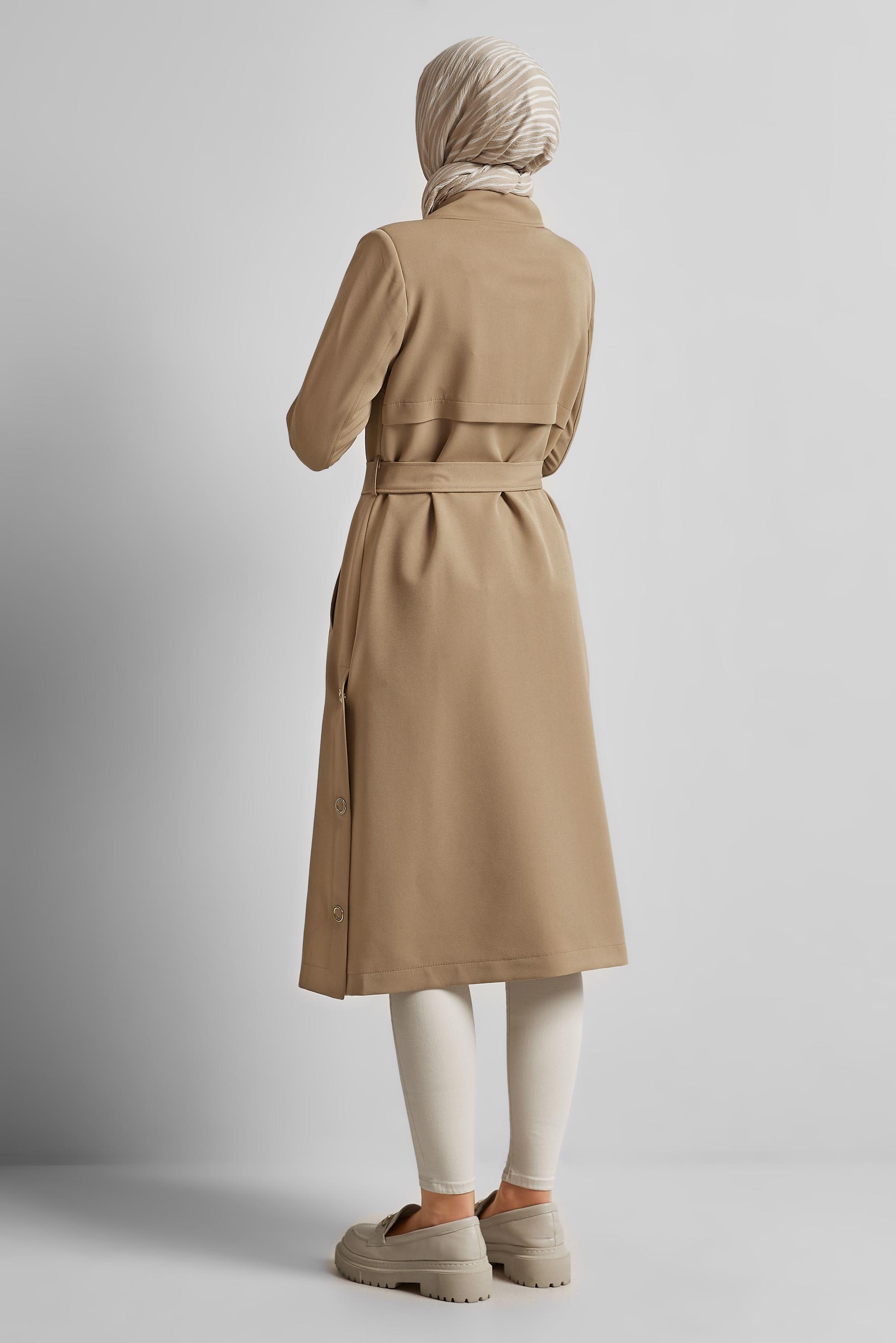 Hijab clothing SAND BELTED TRENCH COAT 10965