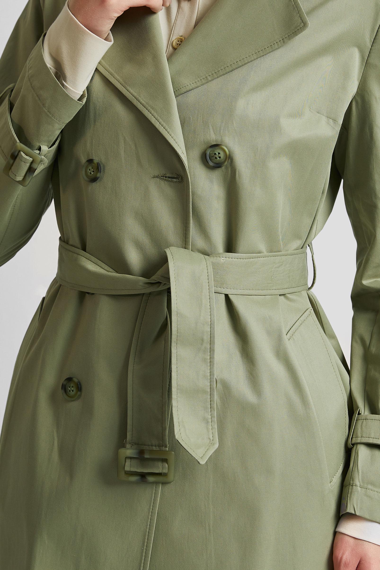 Tesettür giyim HAKİ KEMERLİ TRENÇKOT 10967