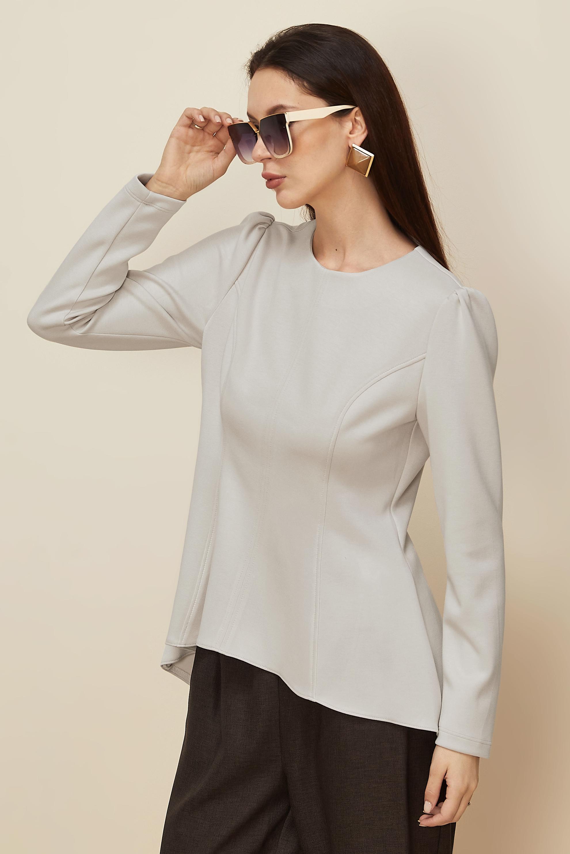 Hijab clothing ECRU FLYWHEEL DETAILED BLOUSE 46049