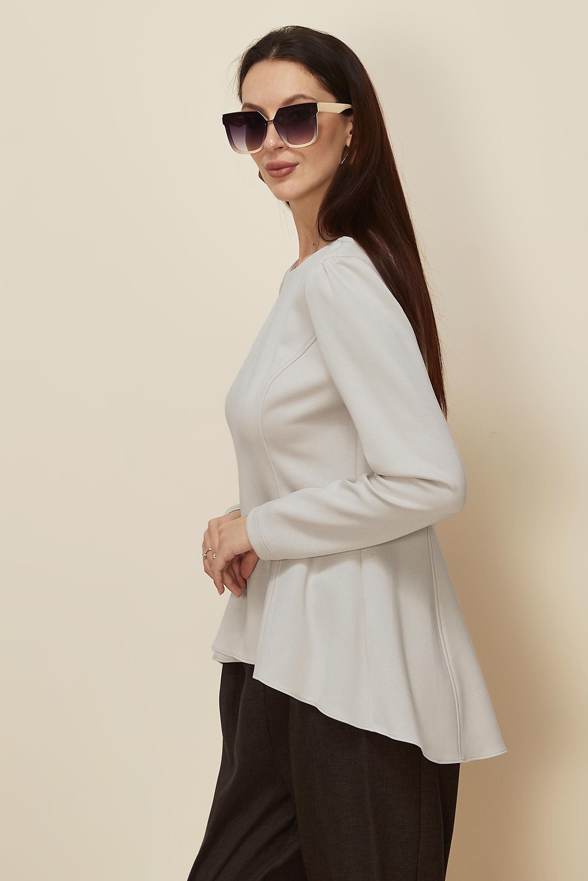 Hijab clothing ECRU FLYWHEEL DETAILED BLOUSE 46049