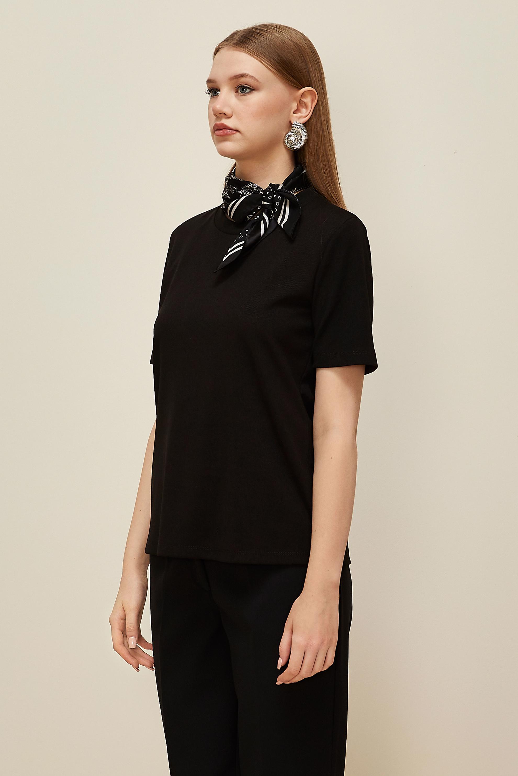 Hijab clothing BLACK SHORT SLEEVED BLOUSE 46145