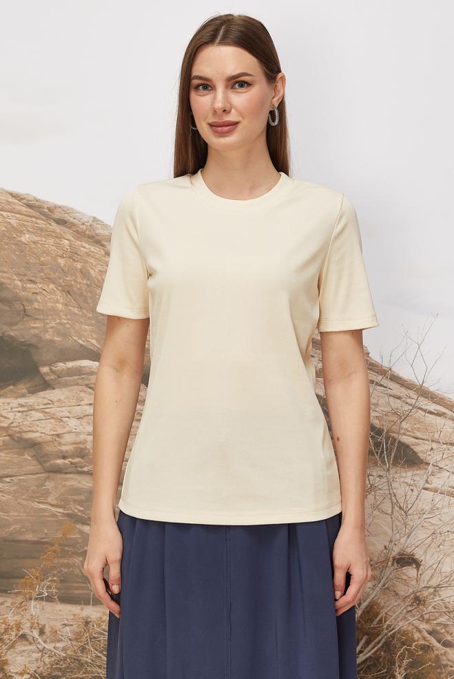 Tesettür giyim BEYAZ KISA KOLLU BLUZ 46145 - ALVİNA