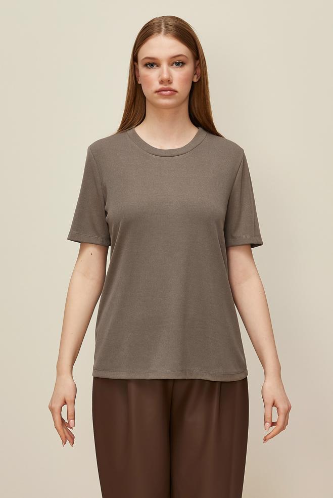 Vêtements hijab VISON CHEMISIER À MANCHES COURTES 46145 - ALVİNA