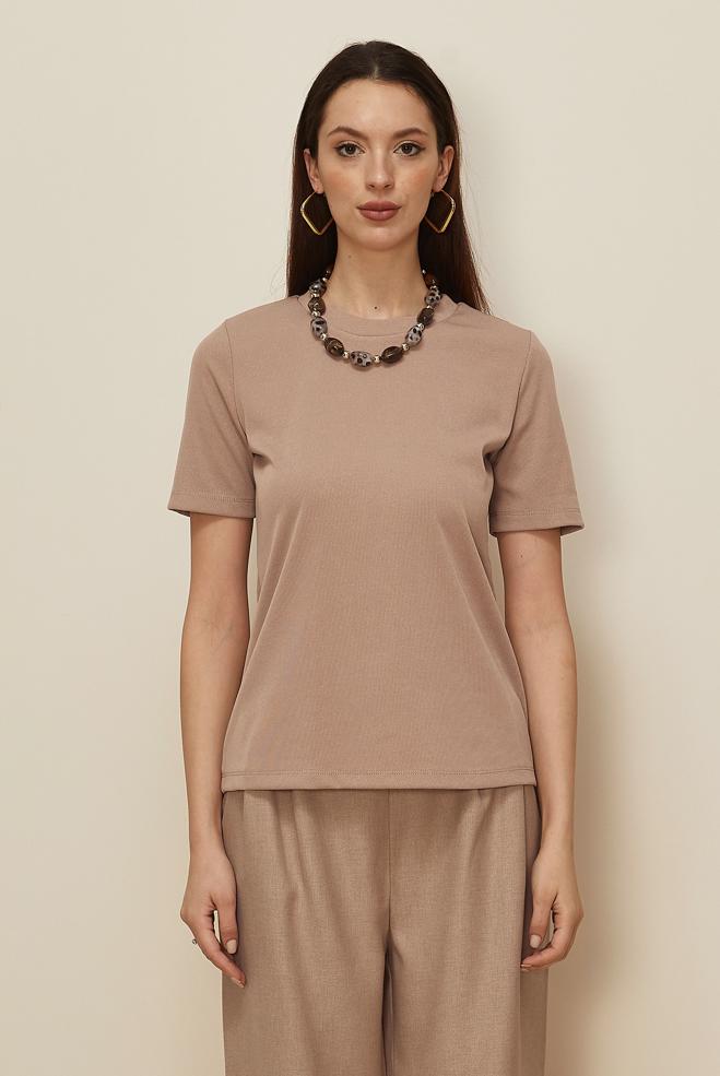 Hijab clothing SAND SHORT SLEEVED BLOUSE 46145 - ALVİNA