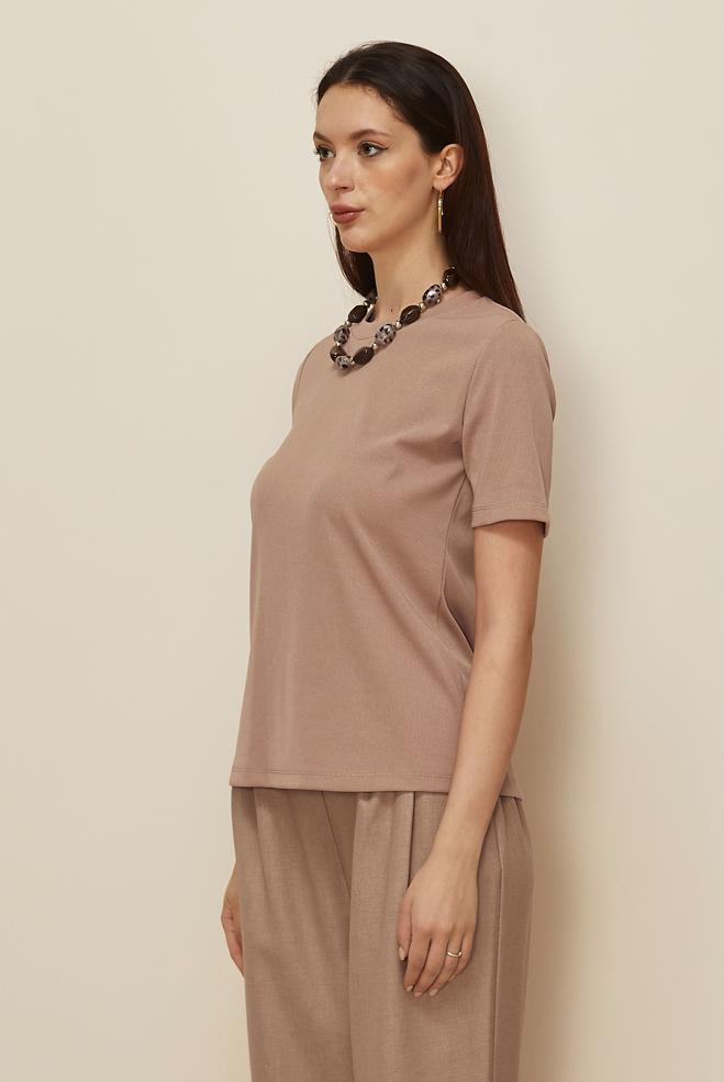 Hijab clothing SAND SHORT SLEEVED BLOUSE 46145 - ALVİNA
