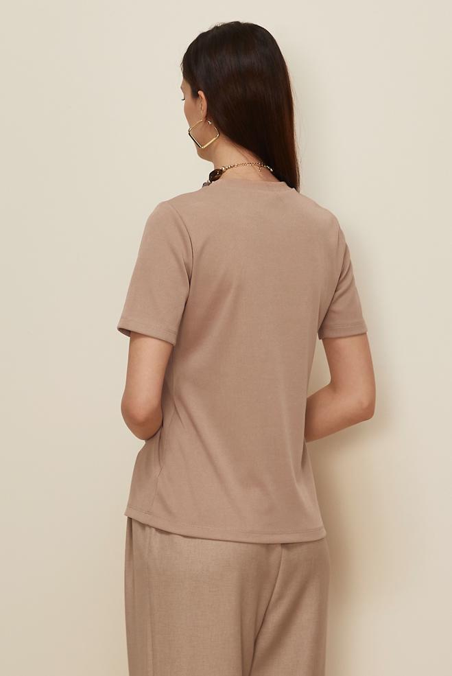 Hijab clothing SAND SHORT SLEEVED BLOUSE 46145 - ALVİNA