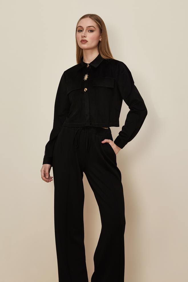 Hijab clothing BLACK 46238 RD 457 BLUZ 38-42 - ALVİNA