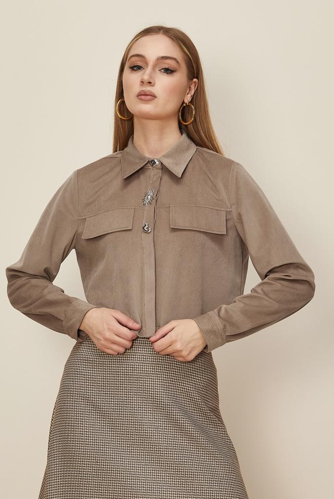 Hijab clothing BEIGE 46238 RD 457 BLUZ 38-42 - ALVİNA