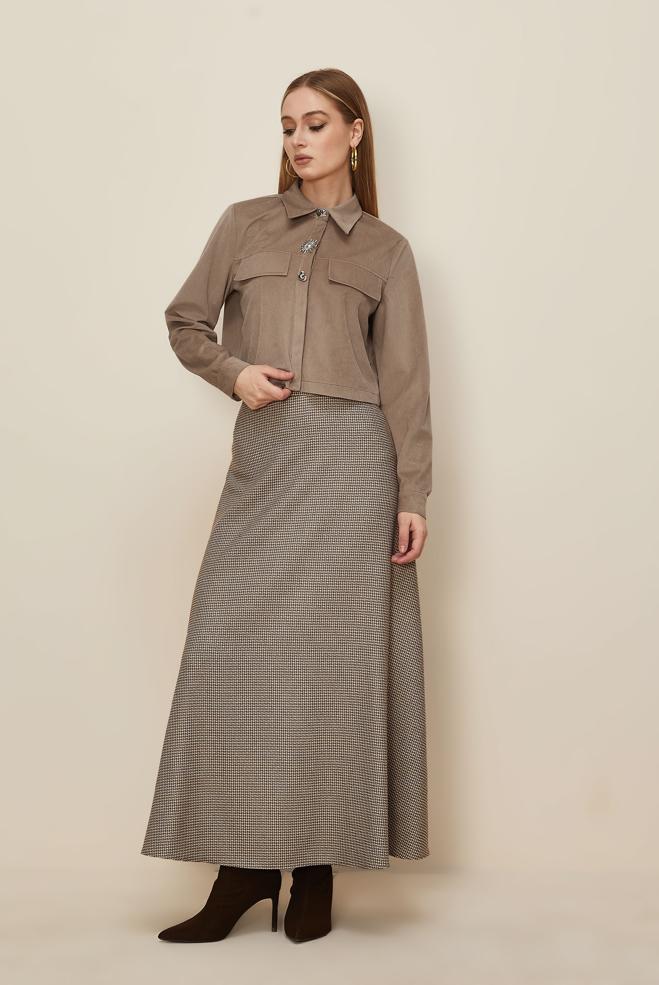 Hijab clothing BEIGE 46238 RD 457 BLUZ 38-42 - ALVİNA