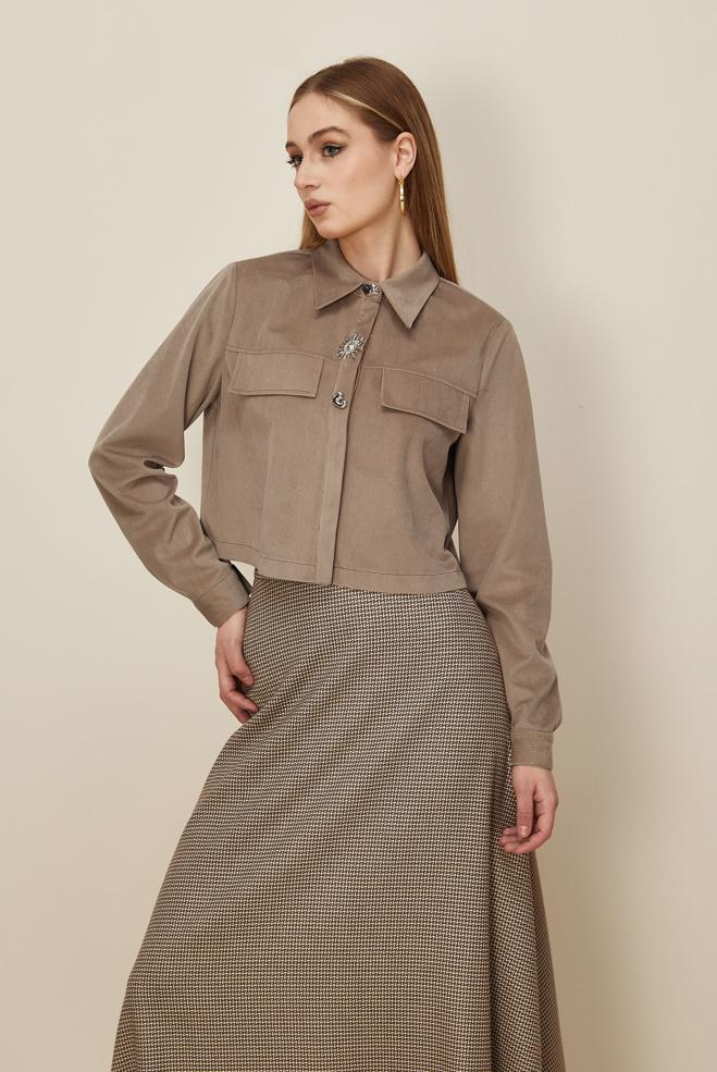 Hijab clothing BEIGE 46238 RD 457 BLUZ 38-42 - ALVİNA