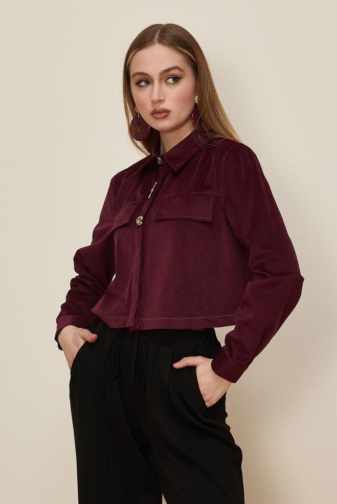 Hijab clothing CLARET RED 46238 RD 457 BLUZ 38-42 - ALVİNA