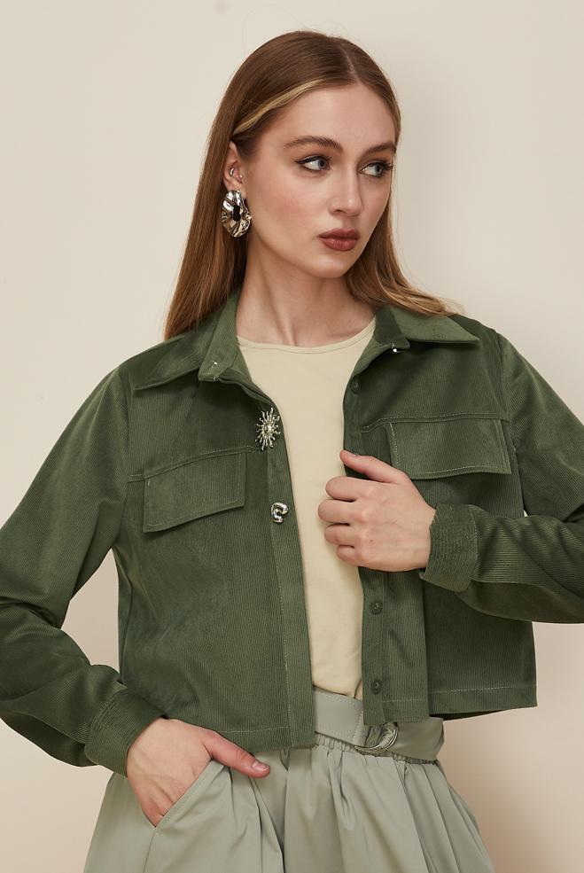 Hijab clothing KHAKI 46238 RD 457 BLUZ 38-42 - ALVİNA